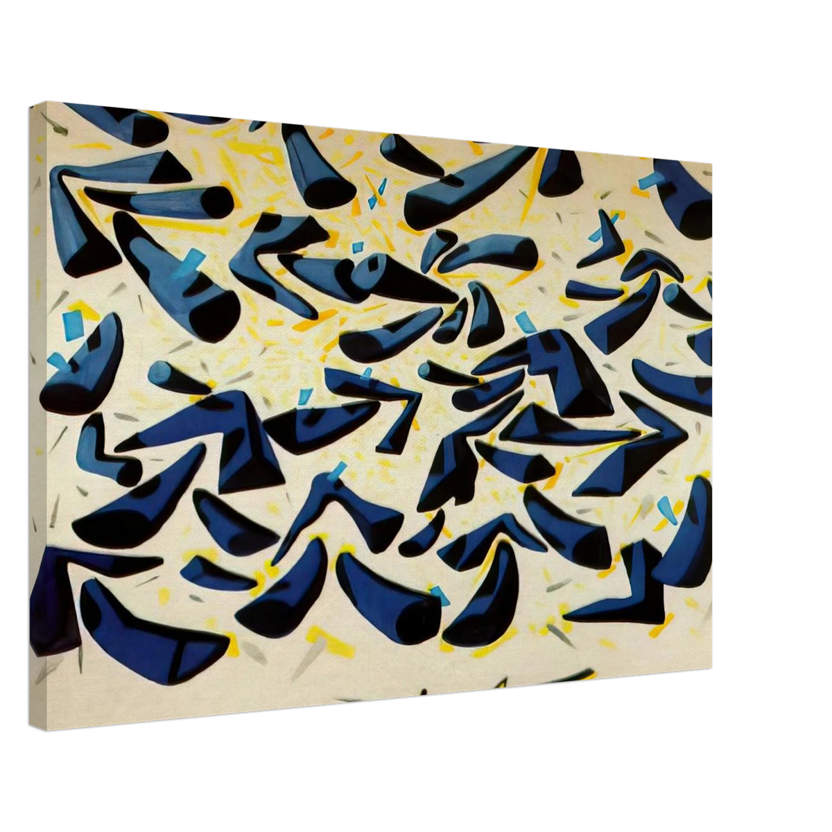BLUE HORNS DESIGN FOR A SCARF Canvas | Salvador Dali Canvas | Salvador Dali Store