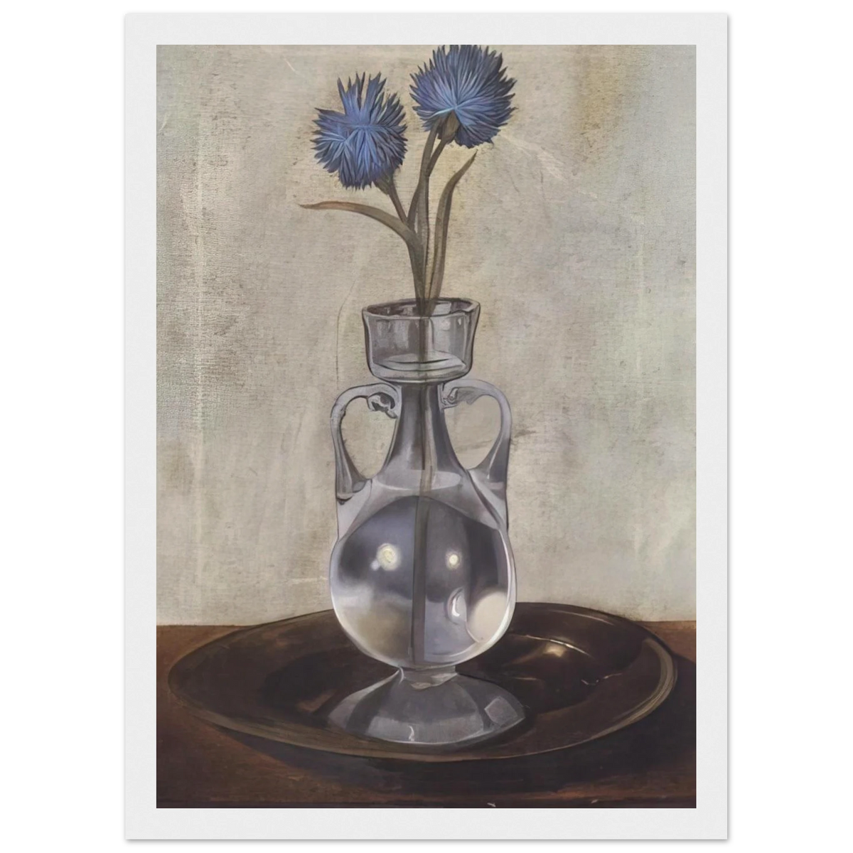THE VASE OF CORNFLOWERS Framed Poster | Salvador Dali Framed Prints Wall Art | Salvador Dali Store