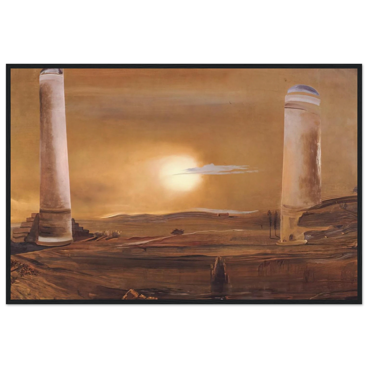 THE TOWERS Framed Poster | Salvador Dali Framed Prints Wall Art | Salvador Dali Store