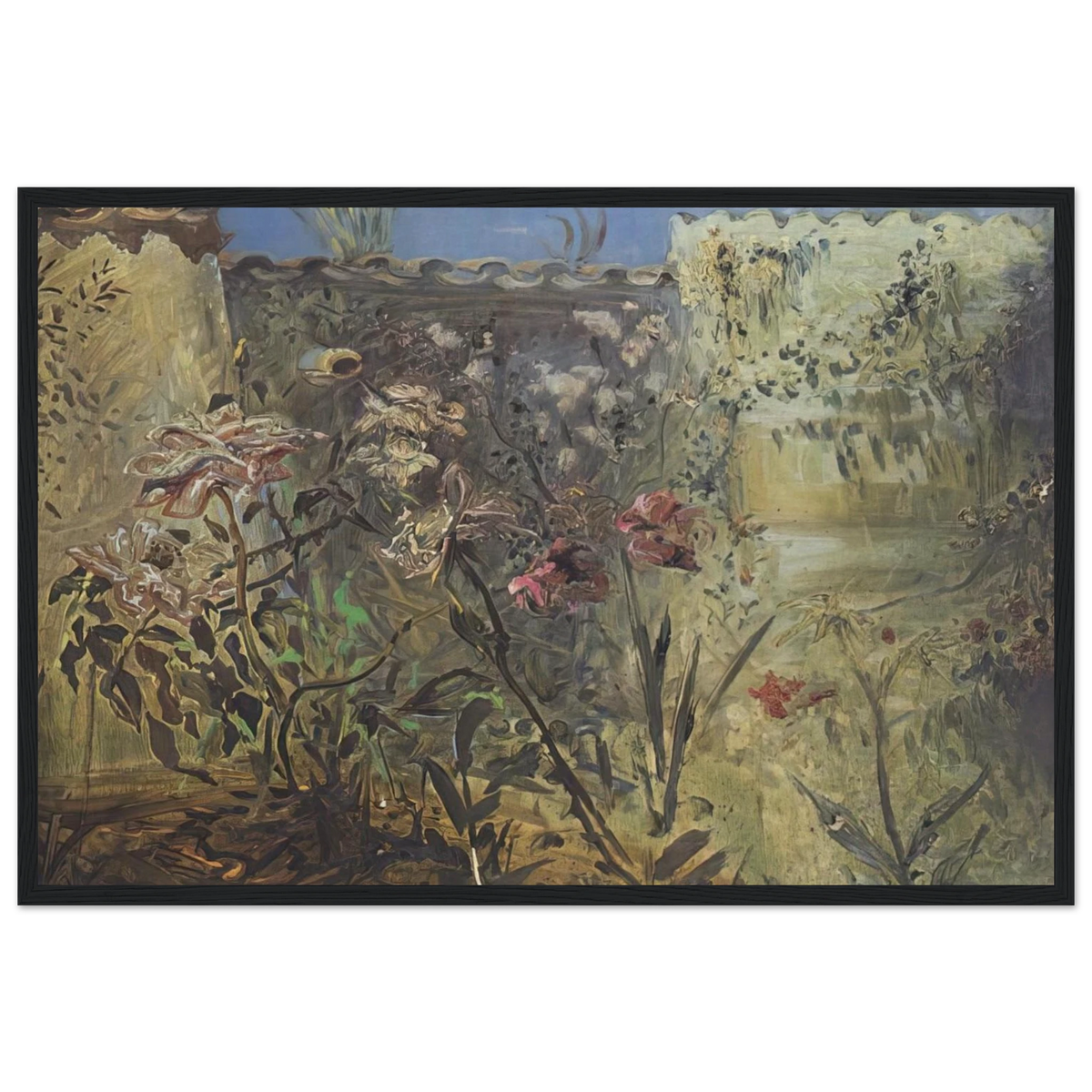 THE PATIO OF PORT LLIGAT Framed Poster | Salvador Dali Framed Prints Wall Art | Salvador Dali Store