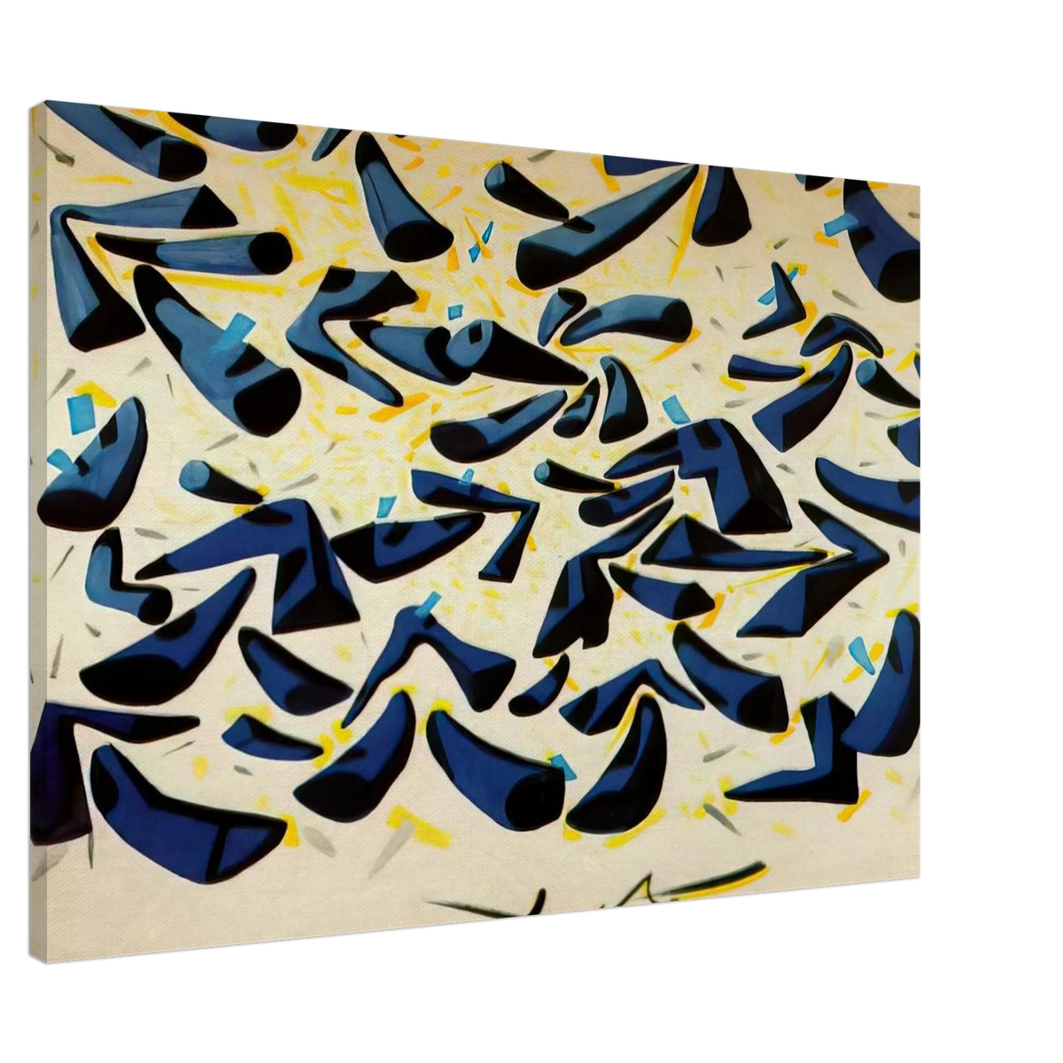 BLUE HORNS DESIGN FOR A SCARF Canvas | Salvador Dali Canvas | Salvador Dali Store