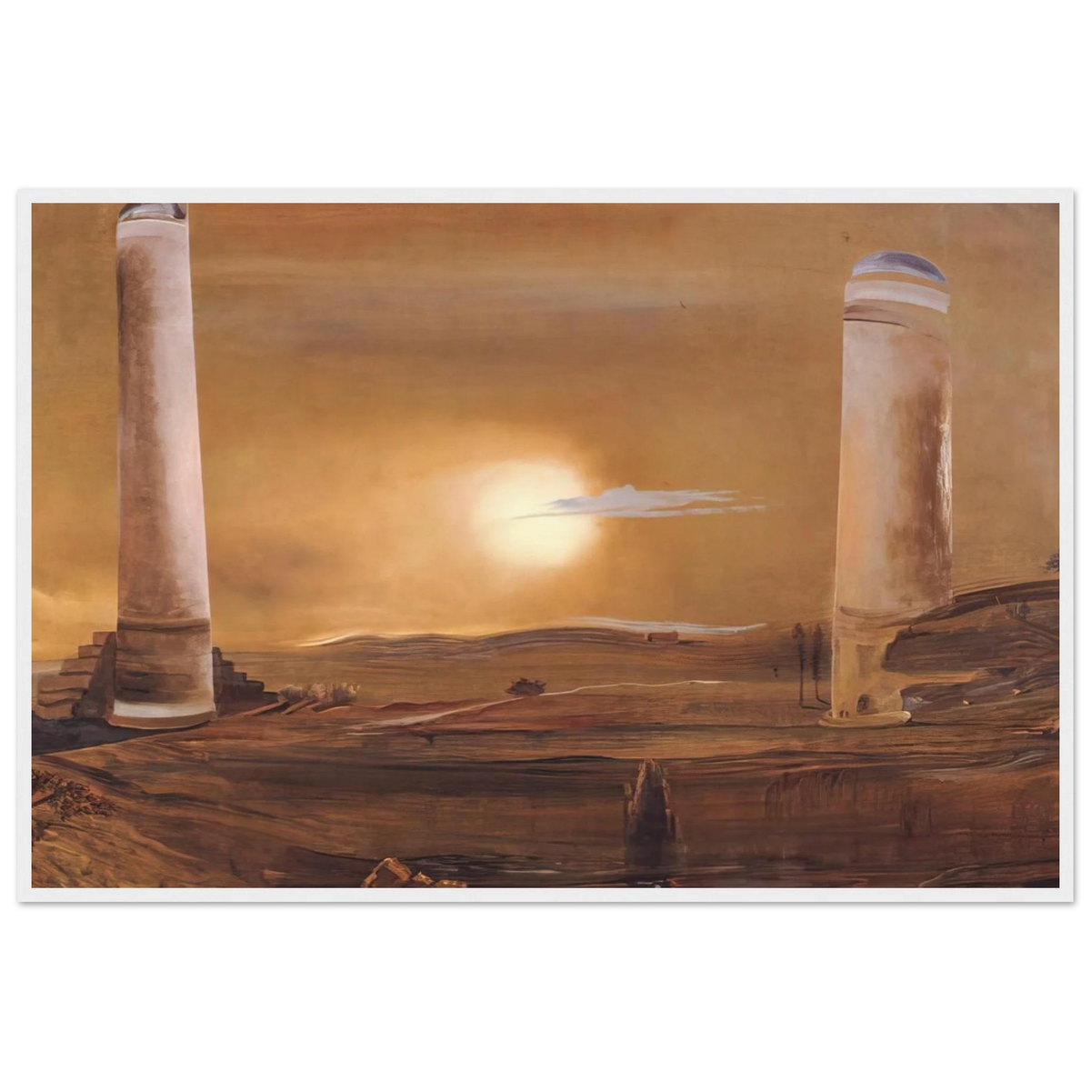 THE TOWERS Framed Poster | Salvador Dali Framed Prints Wall Art | Salvador Dali Store