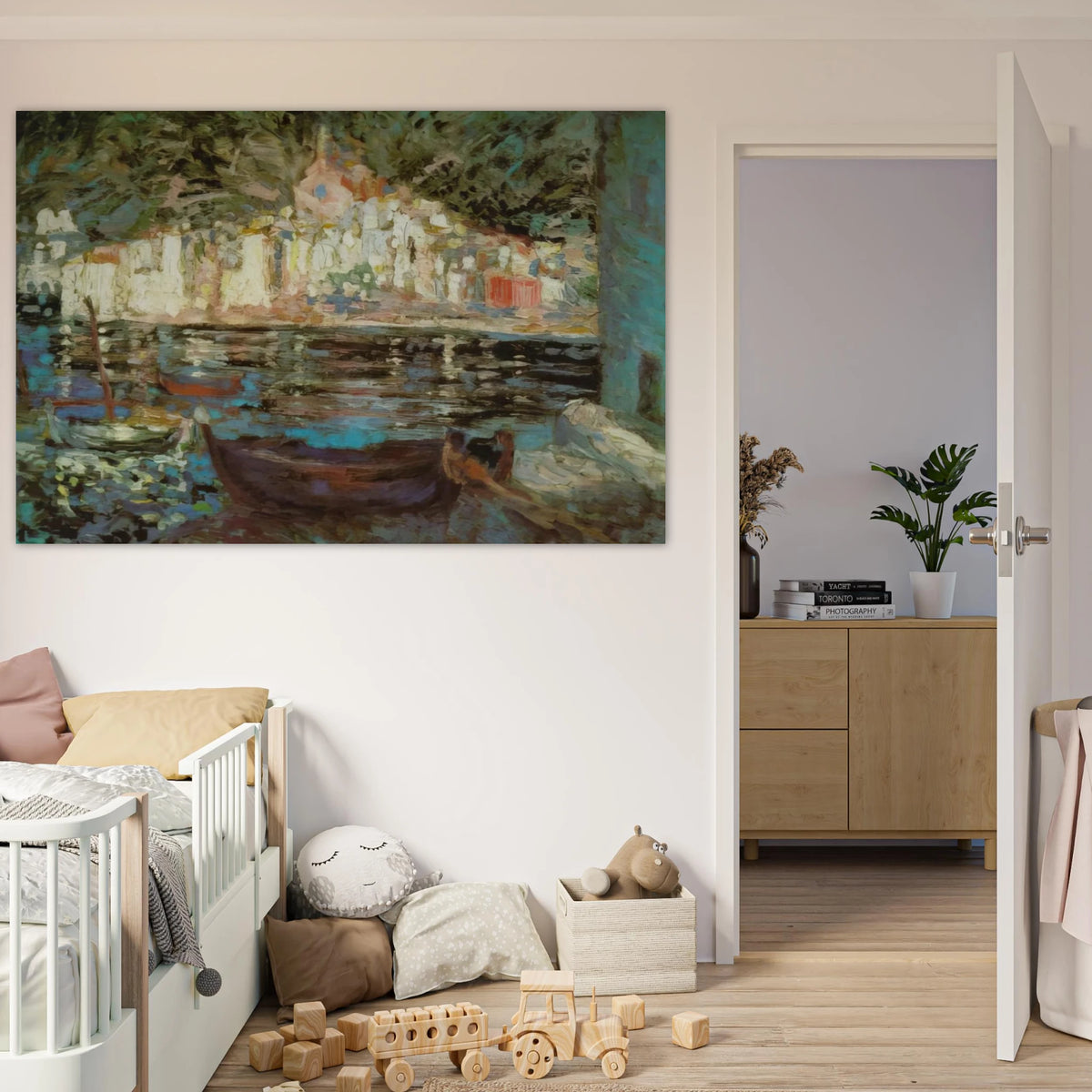 VIEW OF CADAQUES FROM PLAYA POAL Poster | Salvador Dali Poster | Salvador Dali Store