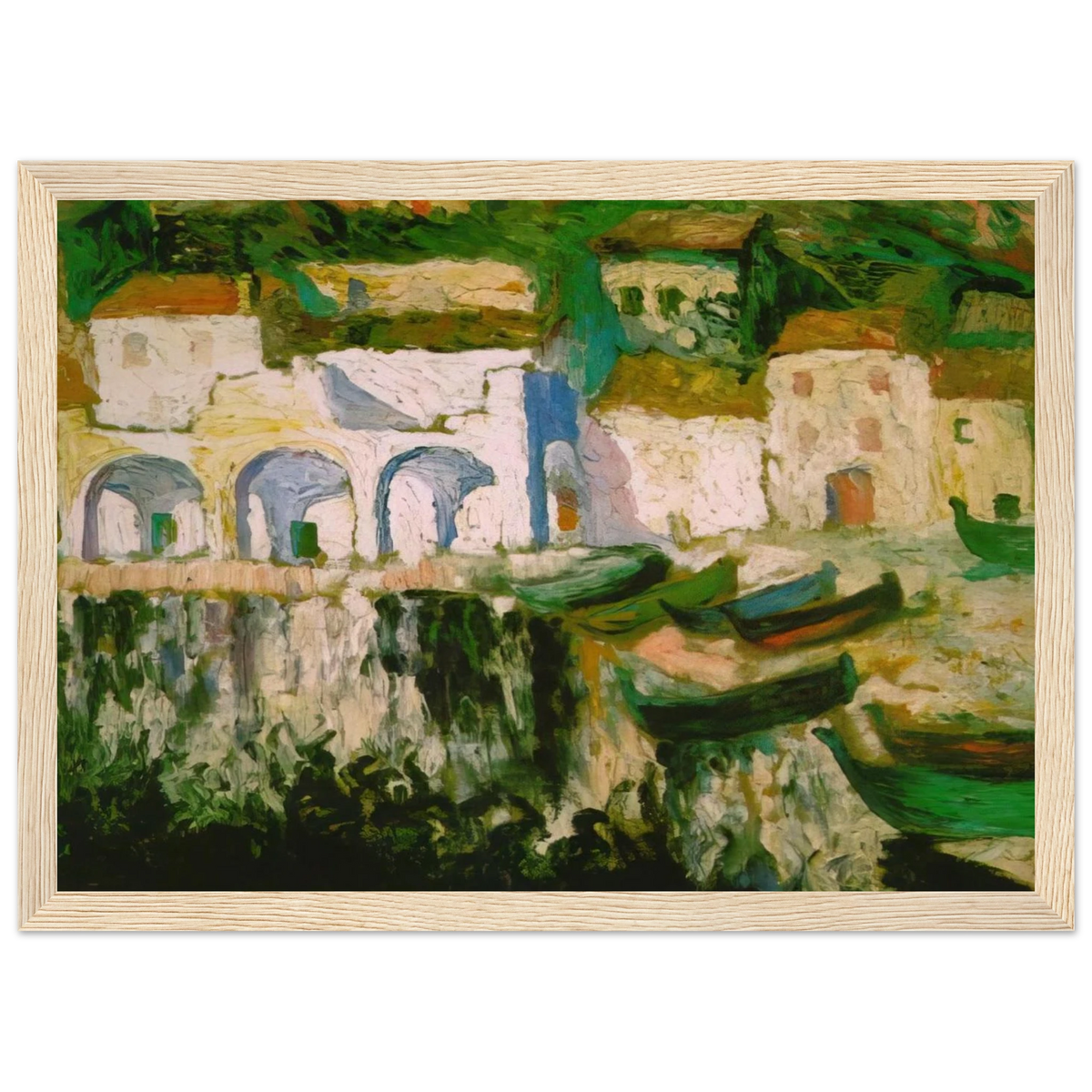 VIEW OF PORTDOGUE PORT ALUGER Framed Poster | Salvador Dali Framed Prints Wall Art | Salvador Dali Store