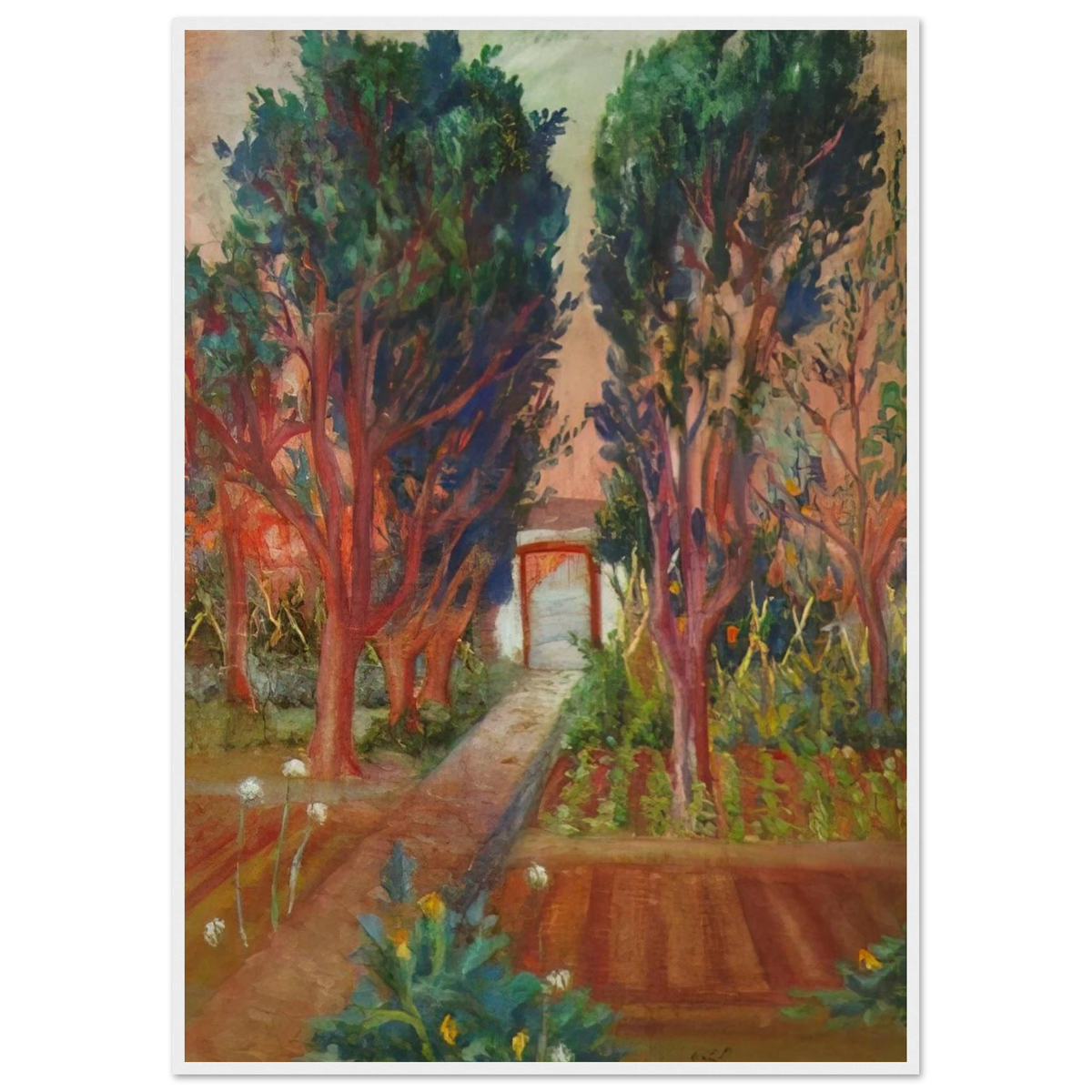 THE VEGETABLE GARDEN OF LLANER Framed Poster | Salvador Dali Framed Prints Wall Art | Salvador Dali Store