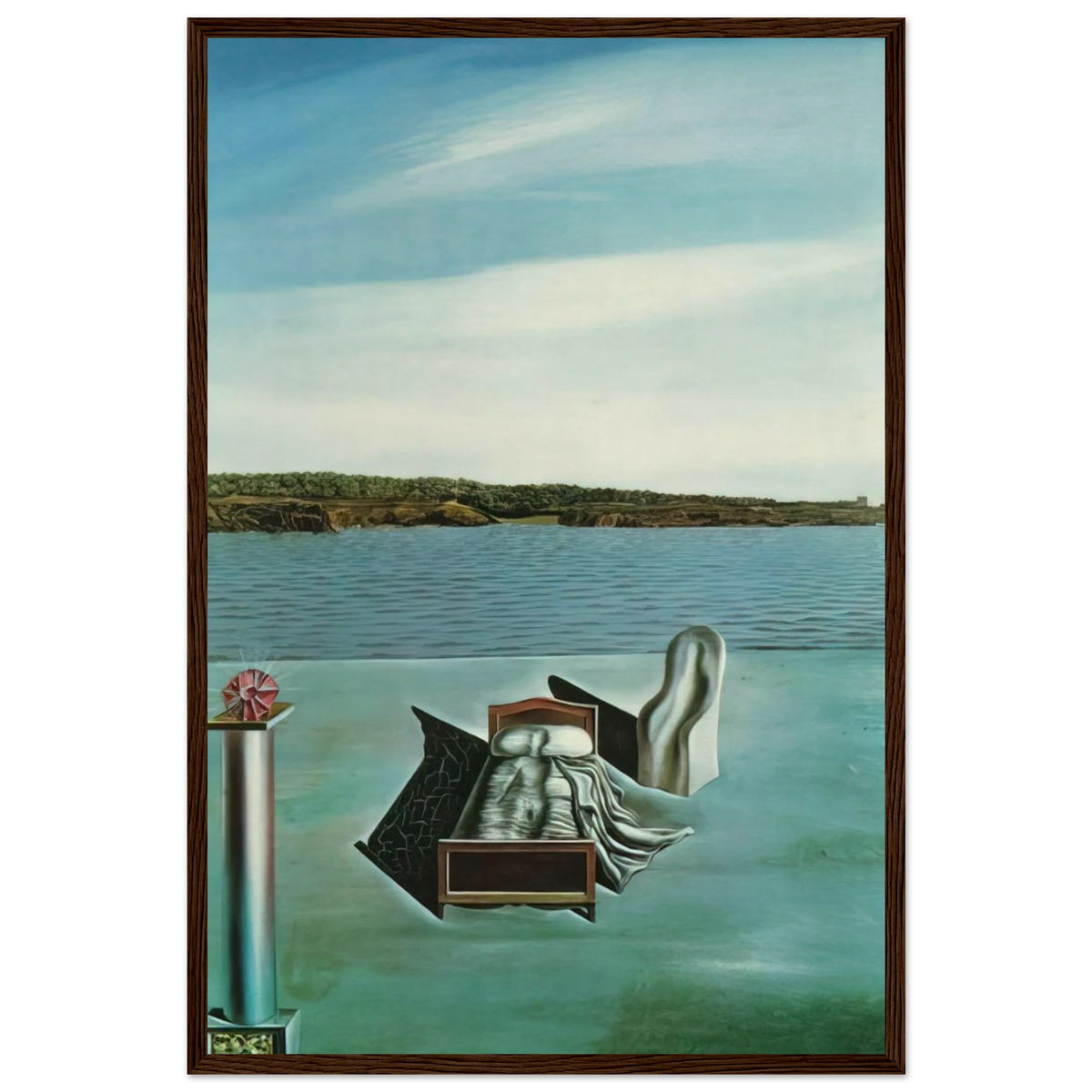 SURREALIST COMPOSITION WITH INVISIBLE FIGURES Framed Poster | Salvador Dali Framed Prints Wall Art | Salvador Dali Store
