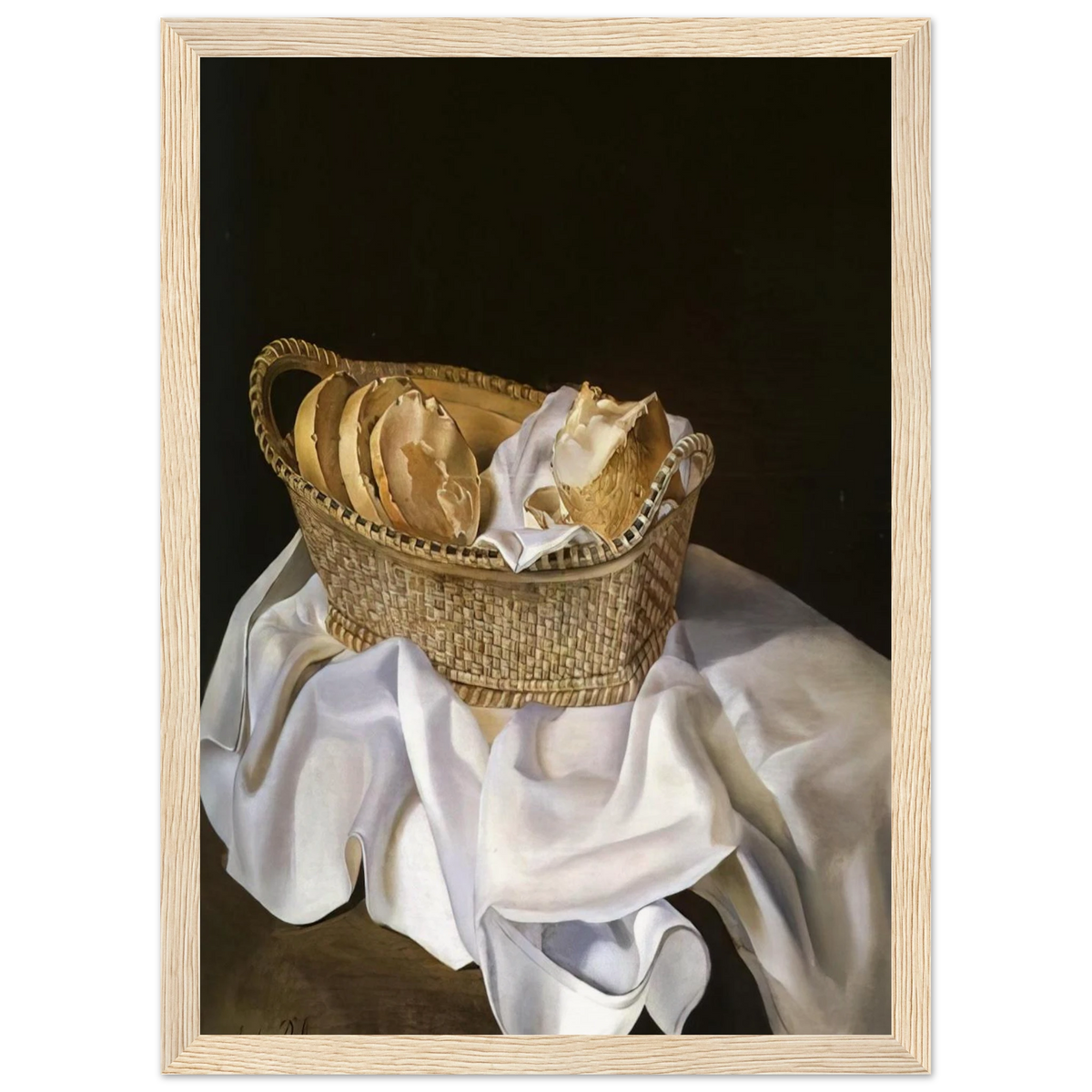 THE BASKET OF BREAD Framed Poster | Salvador Dali Framed Prints Wall Art | Salvador Dali Store