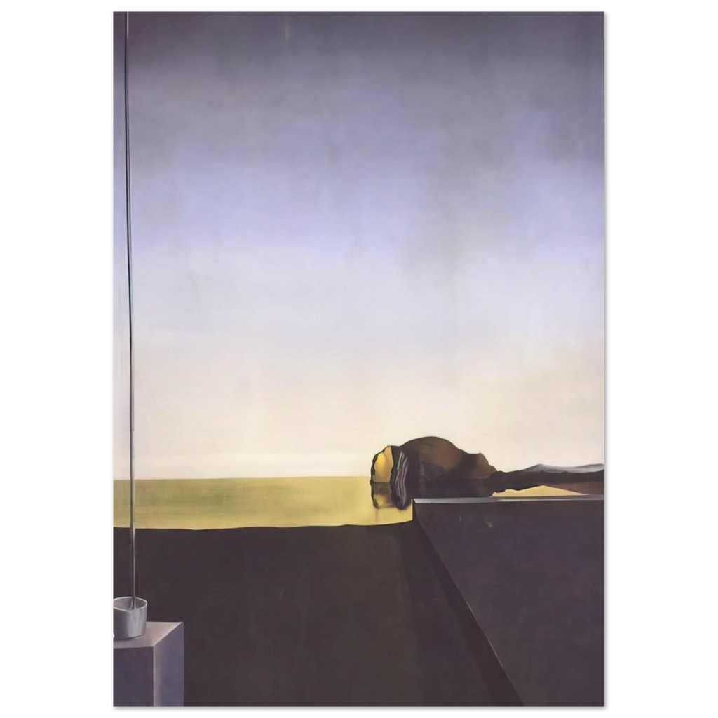 THE TRUE PAINTING OF THE ISLE OF THE DEAD BY ARNOLD B%C3%B6CKLIN AT THE HOUR OF THE ANGELUS Poster | Salvador Dali Poster | Salvador Dali Store