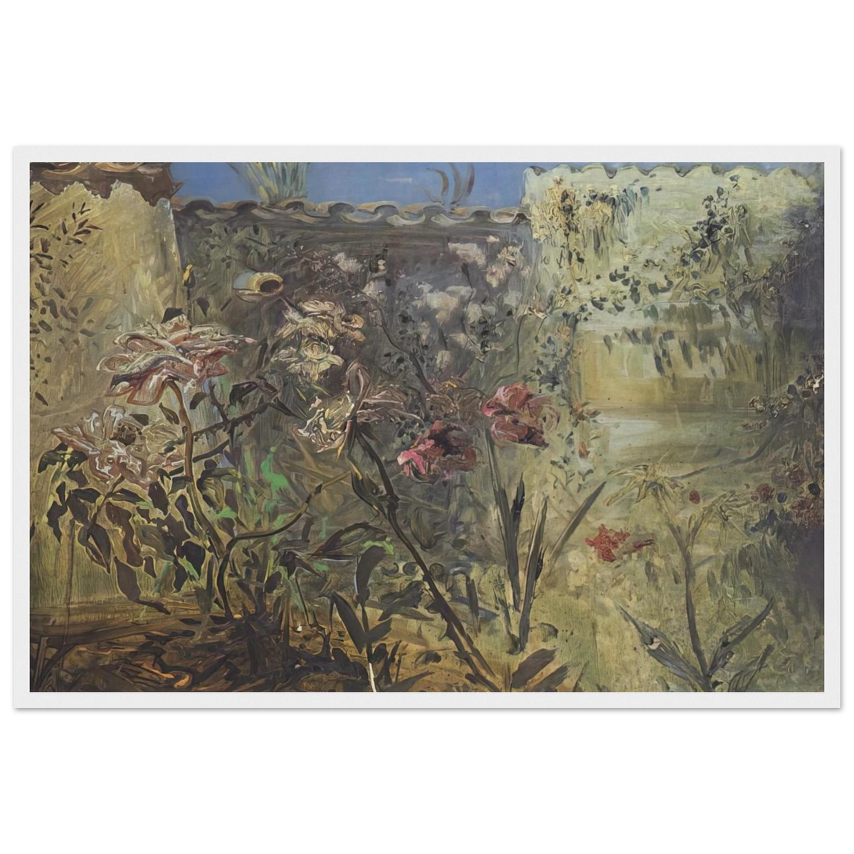 THE PATIO OF PORT LLIGAT Framed Poster | Salvador Dali Framed Prints Wall Art | Salvador Dali Store