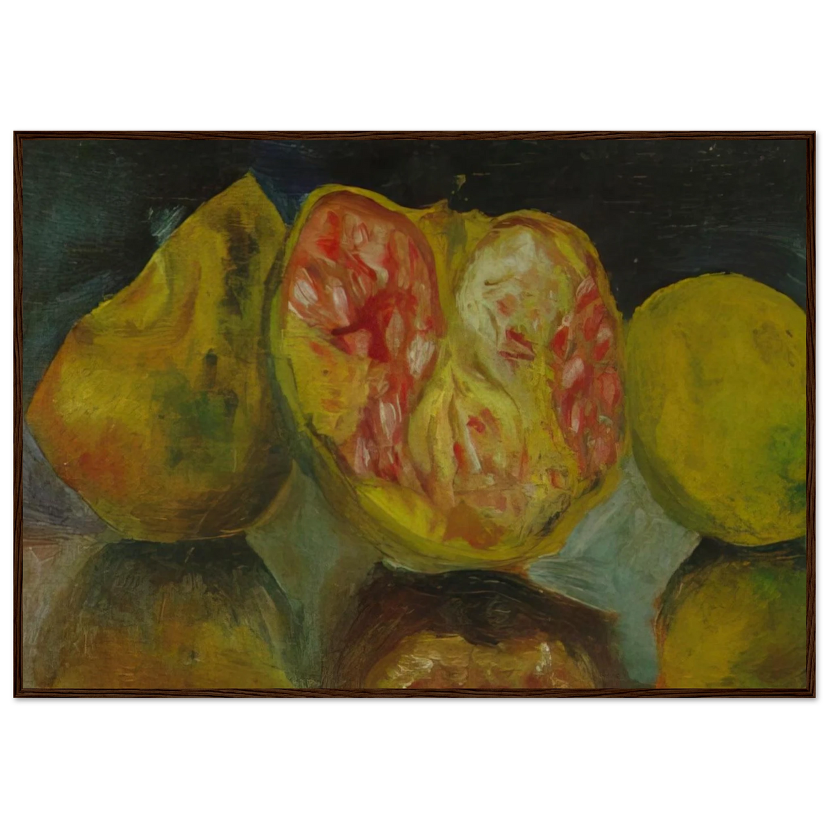 STILL LIFE POMEGRANATES Framed Poster | Salvador Dali Framed Prints Wall Art | Salvador Dali Store