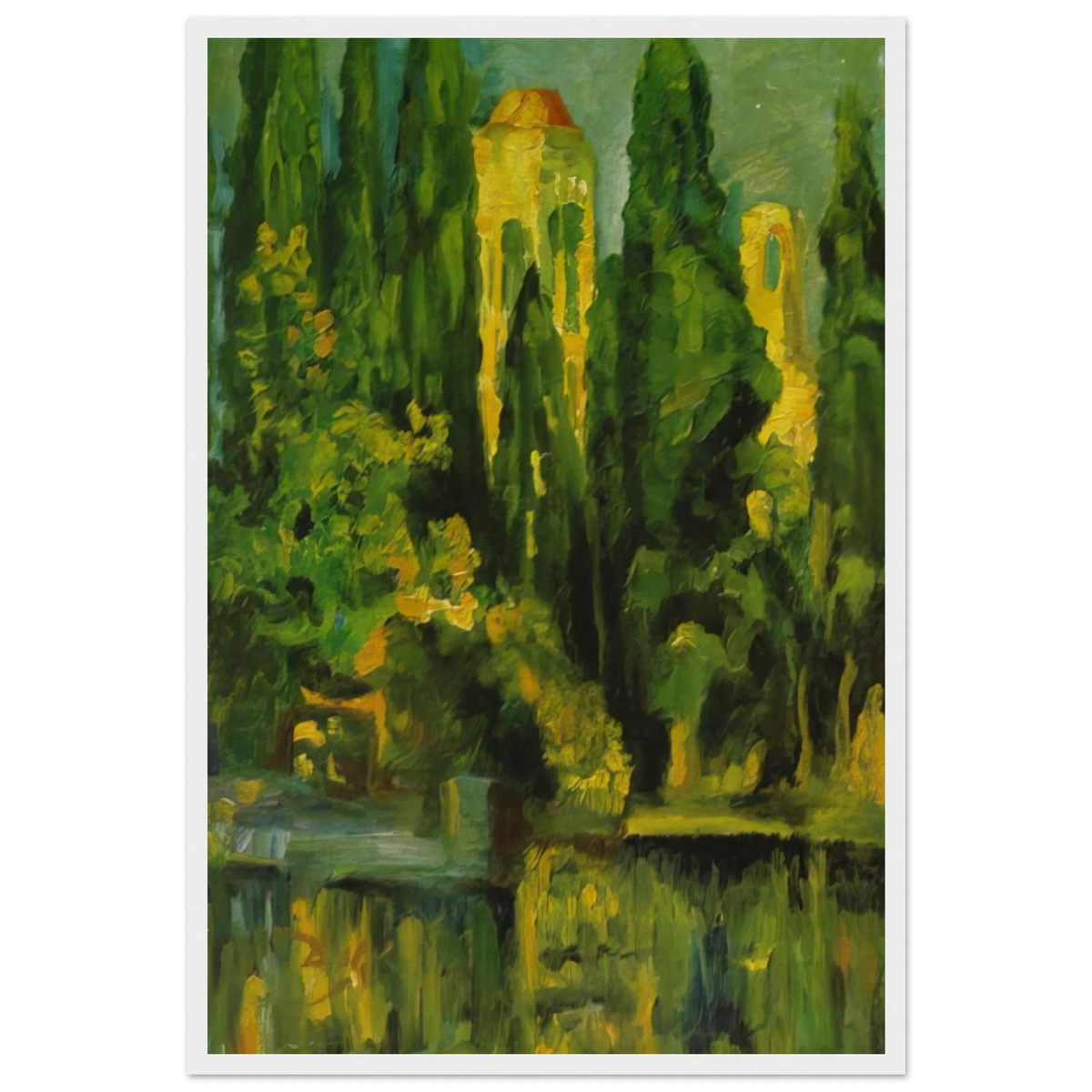 VILABERTRIN CHURCH TOWER 1919 Framed Poster | Salvador Dali Framed Prints Wall Art | Salvador Dali Store