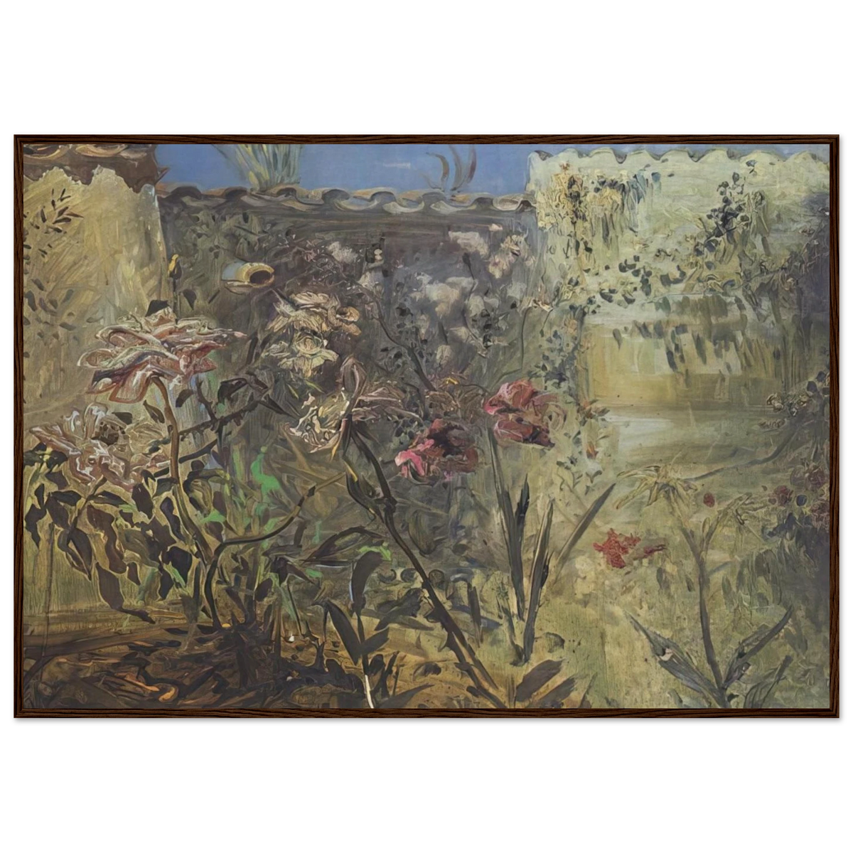 THE PATIO OF PORT LLIGAT Framed Poster | Salvador Dali Framed Prints Wall Art | Salvador Dali Store