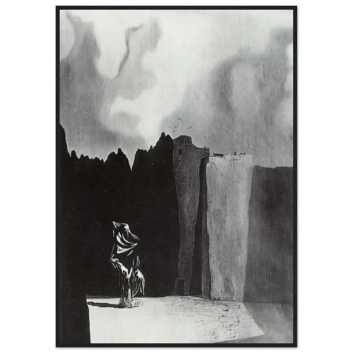WEST SIDE OF THE ISLE OF THE DEAD Framed Poster | Salvador Dali Framed Prints Wall Art | Salvador Dali Store