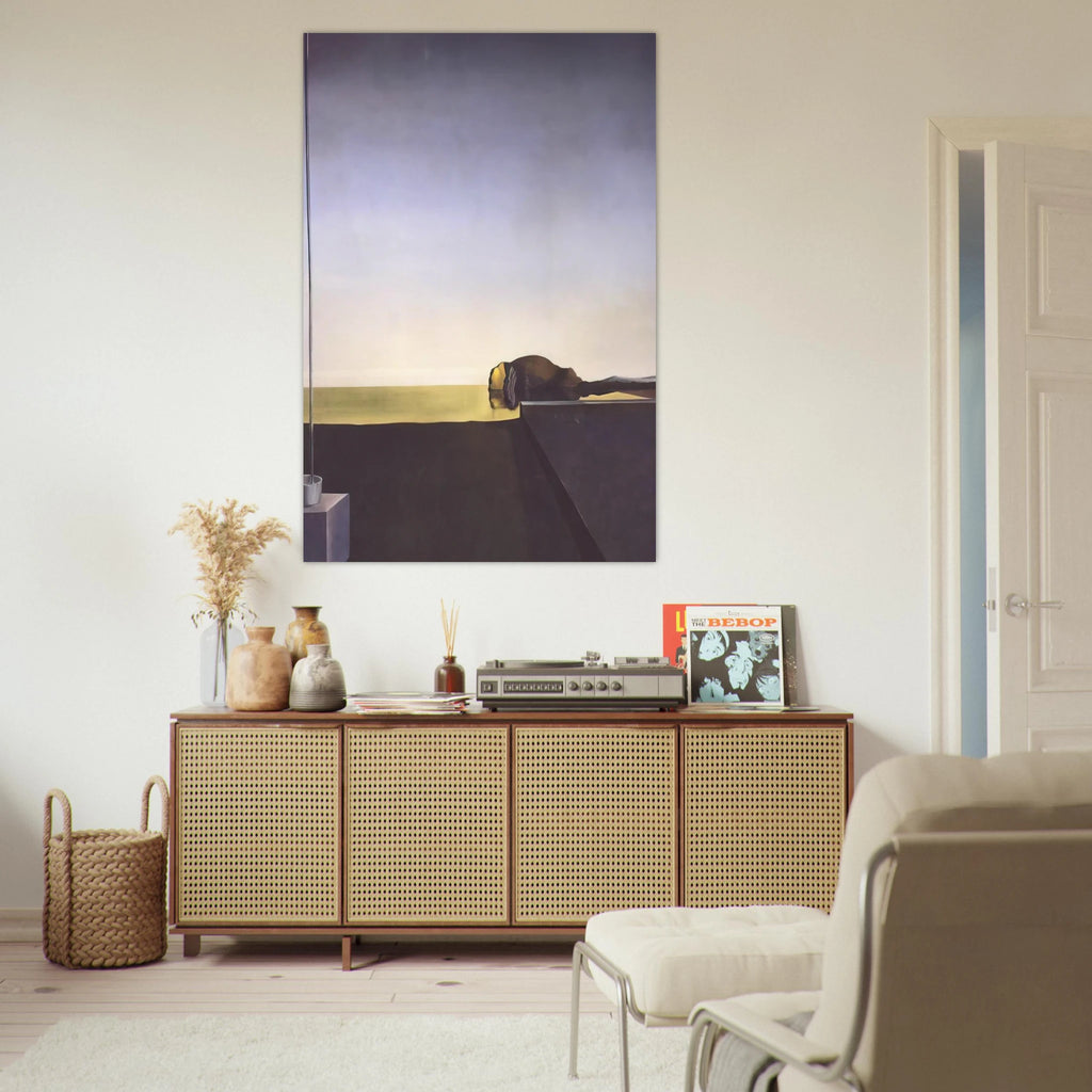 THE TRUE PAINTING OF THE ISLE OF THE DEAD BY ARNOLD B%C3%B6CKLIN AT THE HOUR OF THE ANGELUS Poster | Salvador Dali Poster | Salvador Dali Store