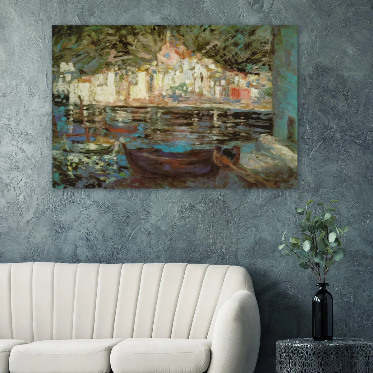 VIEW OF CADAQUES FROM PLAYA POAL Poster | Salvador Dali Poster | Salvador Dali Store