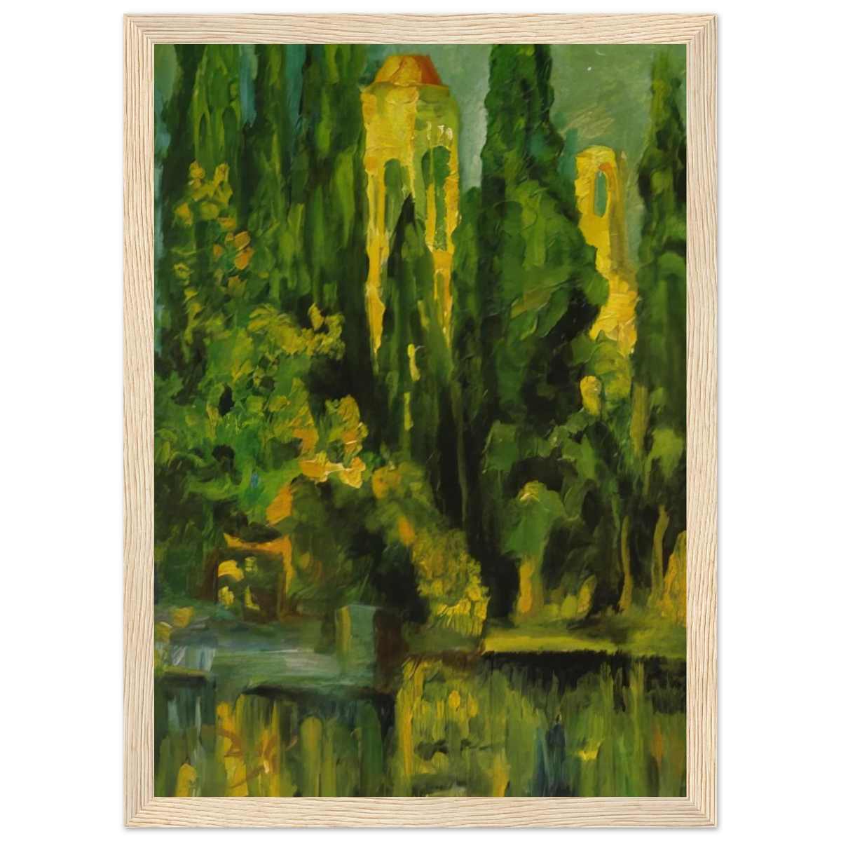 VILABERTRIN CHURCH TOWER 1919 Framed Poster | Salvador Dali Framed Prints Wall Art | Salvador Dali Store