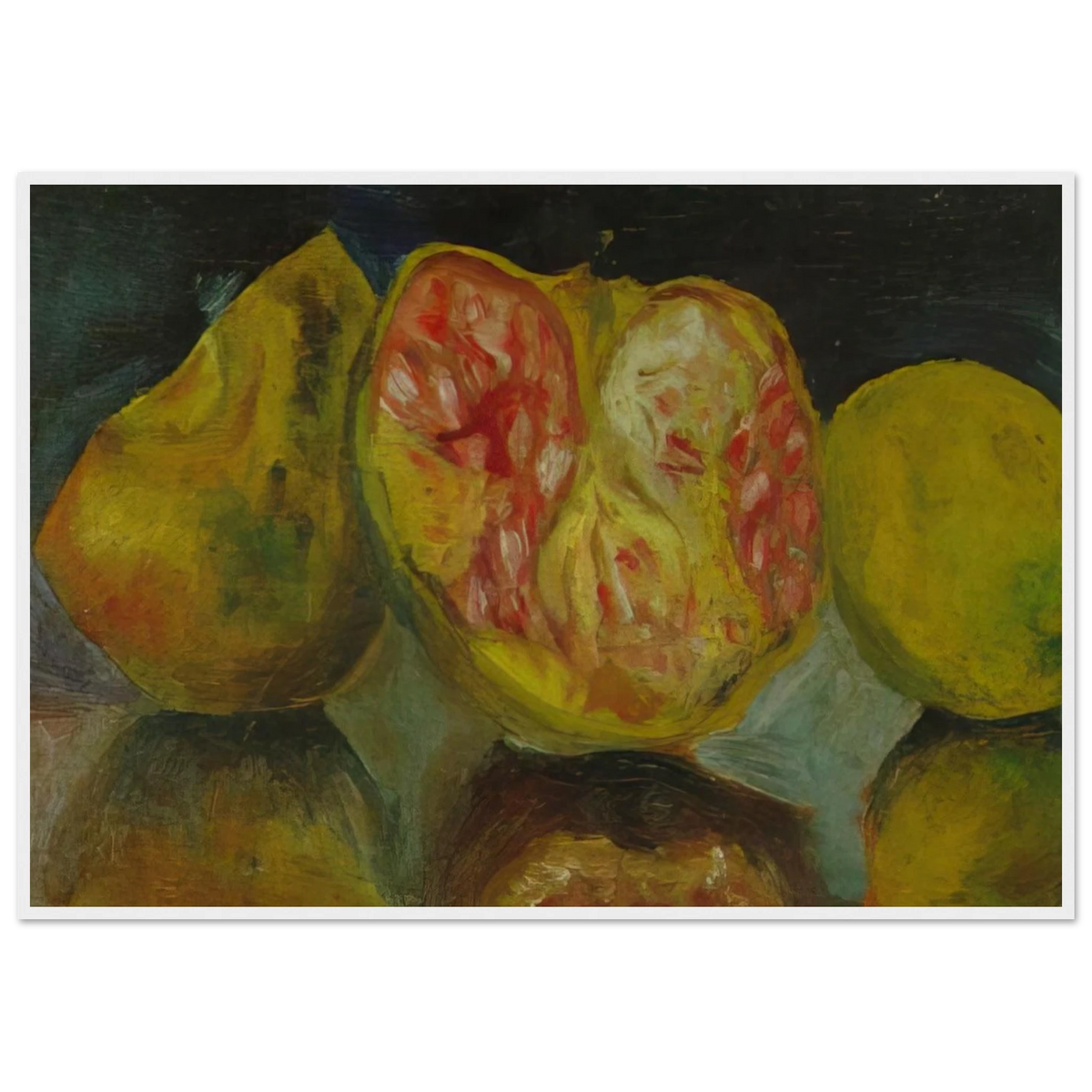 STILL LIFE POMEGRANATES Framed Poster | Salvador Dali Framed Prints Wall Art | Salvador Dali Store