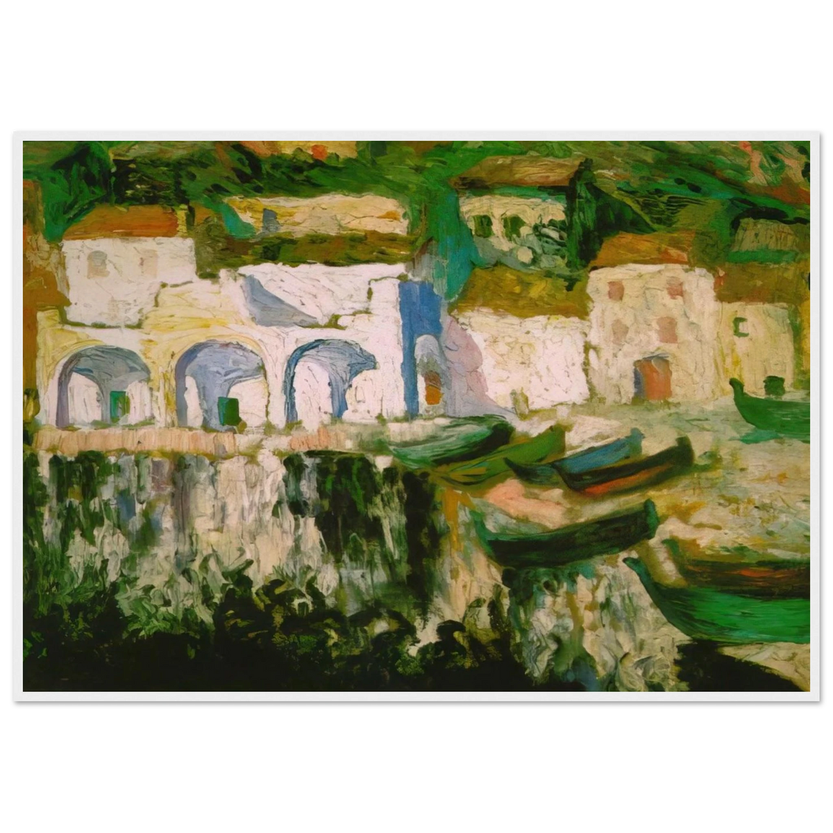 VIEW OF PORTDOGUE PORT ALUGER Framed Poster | Salvador Dali Framed Prints Wall Art | Salvador Dali Store
