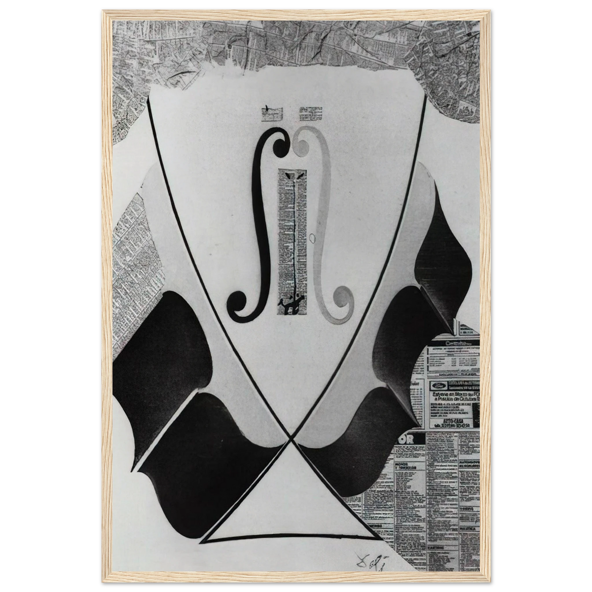 UNTITLED HEAD OF A SPANISH NOBLEMAN FASHIONED BY THE CATASTROPHE MODEL FROM A SWALLOW S TAIL Framed Poster | Salvador Dali Framed Prints Wall Art | Salvador Dali Store
