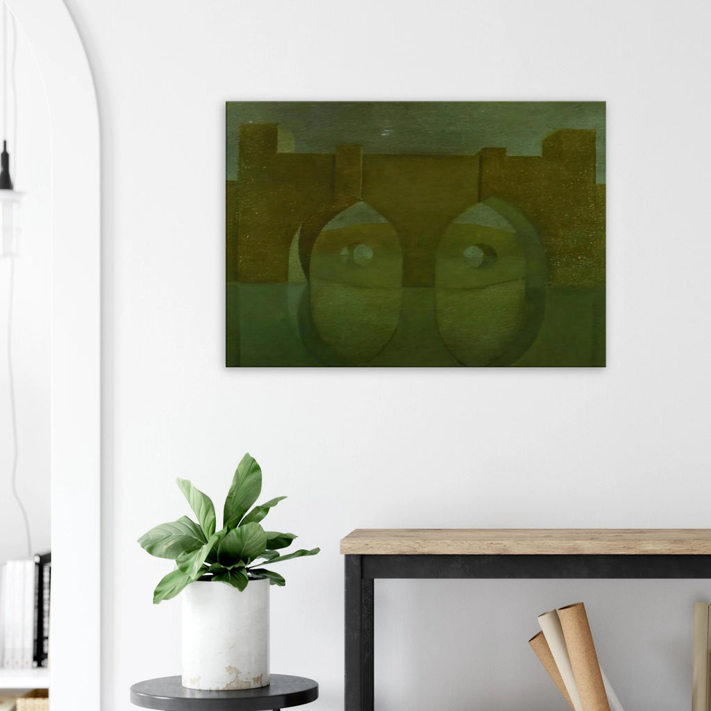 UNTITLED BRIDGE WITH REFLECTIONS SKETCH FOR A DUAL IMAGE PICTURE UNFINISHED Canvas | Salvador Dali Canvas | Salvador Dali Store