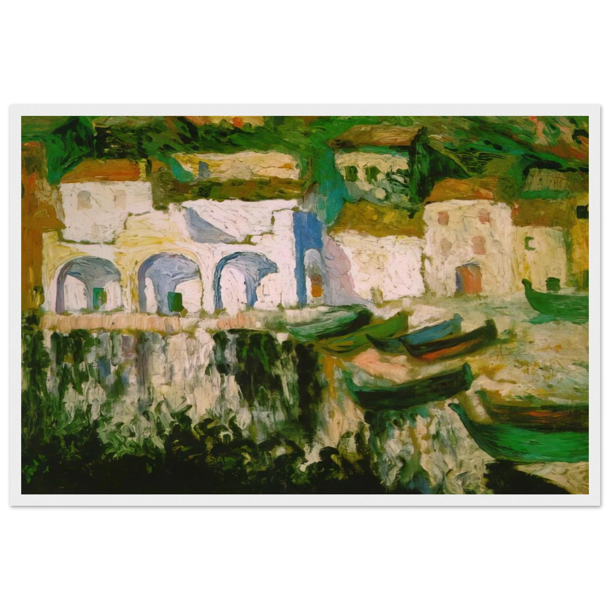 VIEW OF PORTDOGUE PORT ALUGER Framed Poster | Salvador Dali Framed Prints Wall Art | Salvador Dali Store