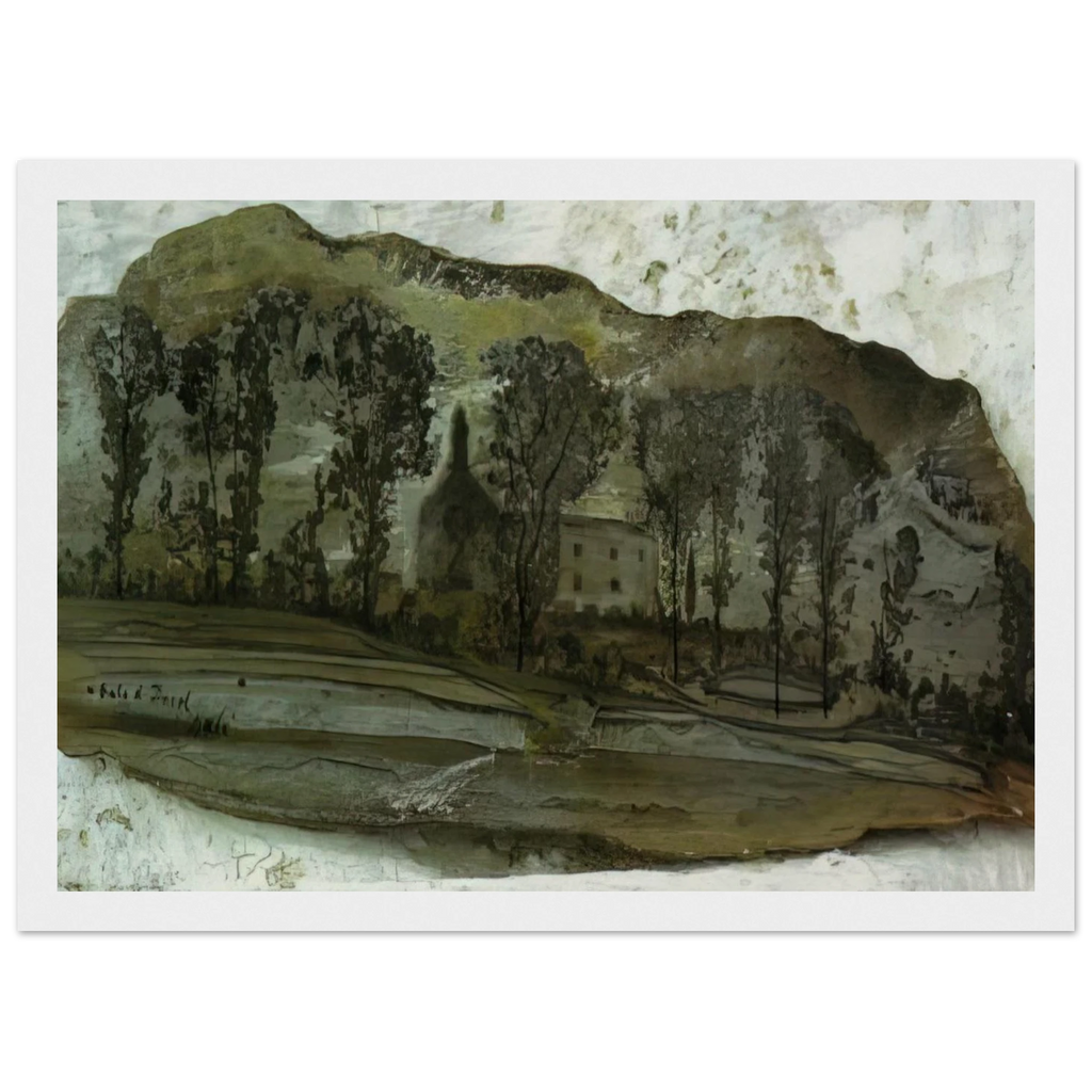 VIEW OF PUBOL Framed Poster | Salvador Dali Framed Prints Wall Art | Salvador Dali Store