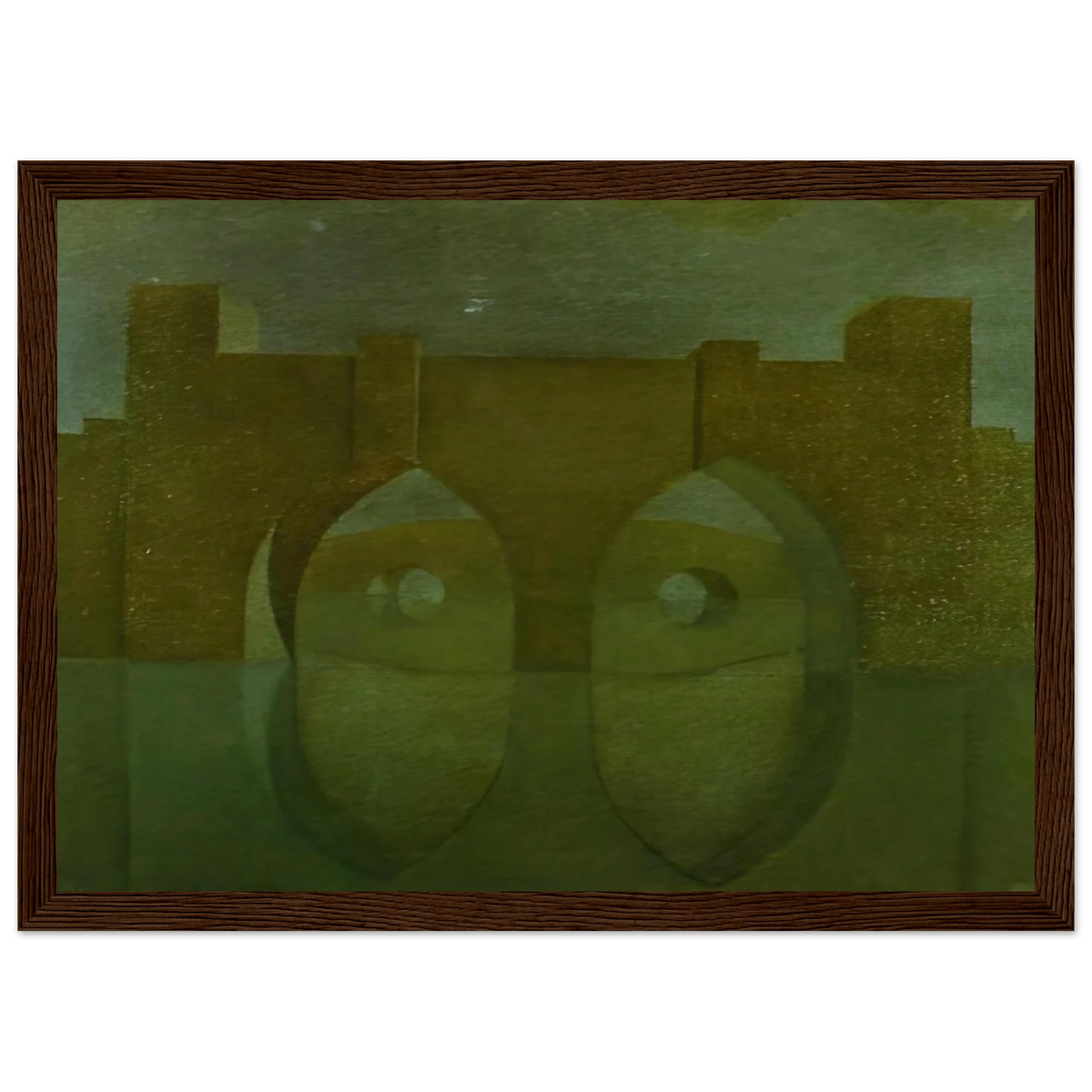 UNTITLED BRIDGE WITH REFLECTIONS SKETCH FOR A DUAL IMAGE PICTURE UNFINISHED Framed Poster | Salvador Dali Framed Prints Wall Art | Salvador Dali Store