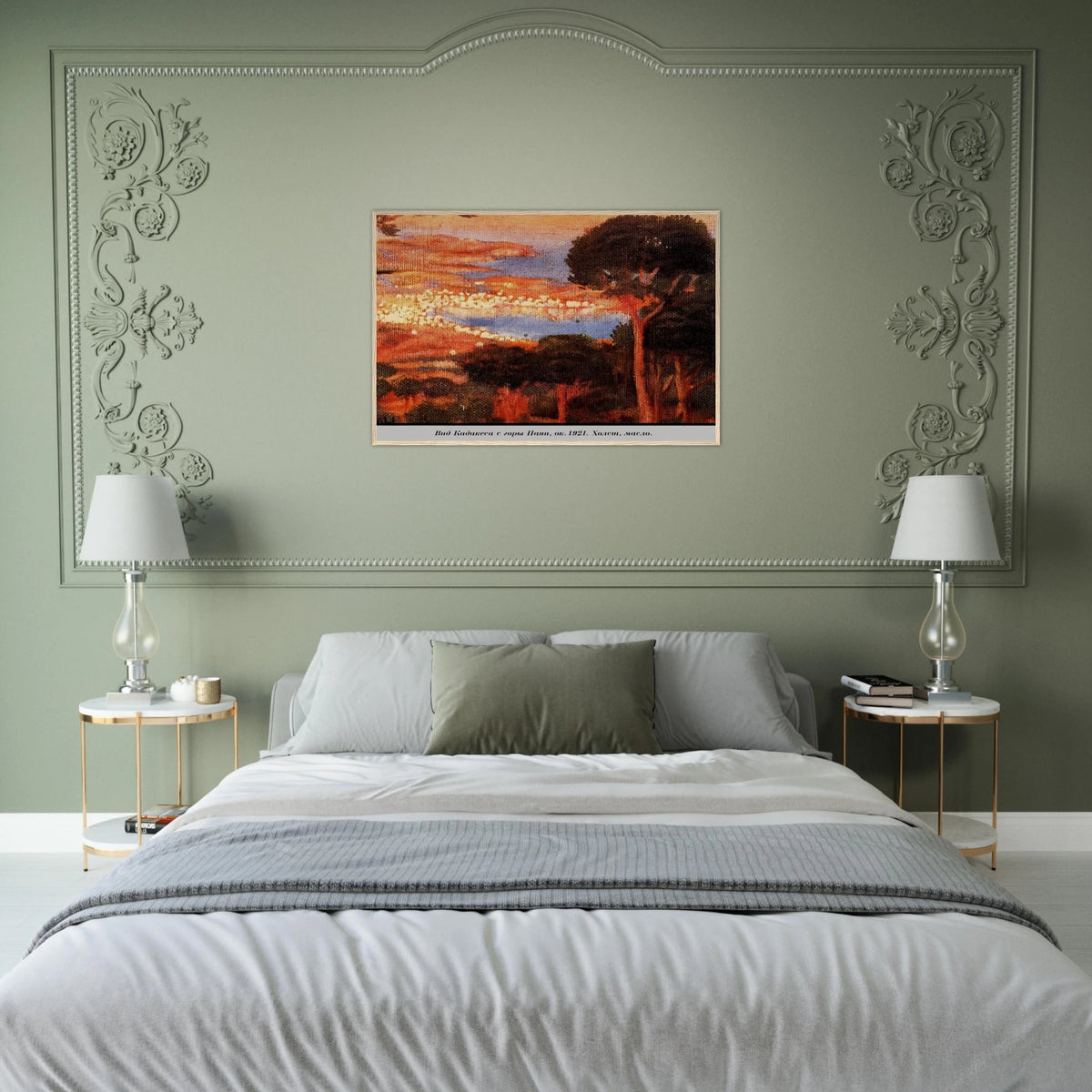VIEW OF CADAQU%C3%A9S FROM MOUNT PANI Framed Poster | Salvador Dali Framed Prints Wall Art | Salvador Dali Store