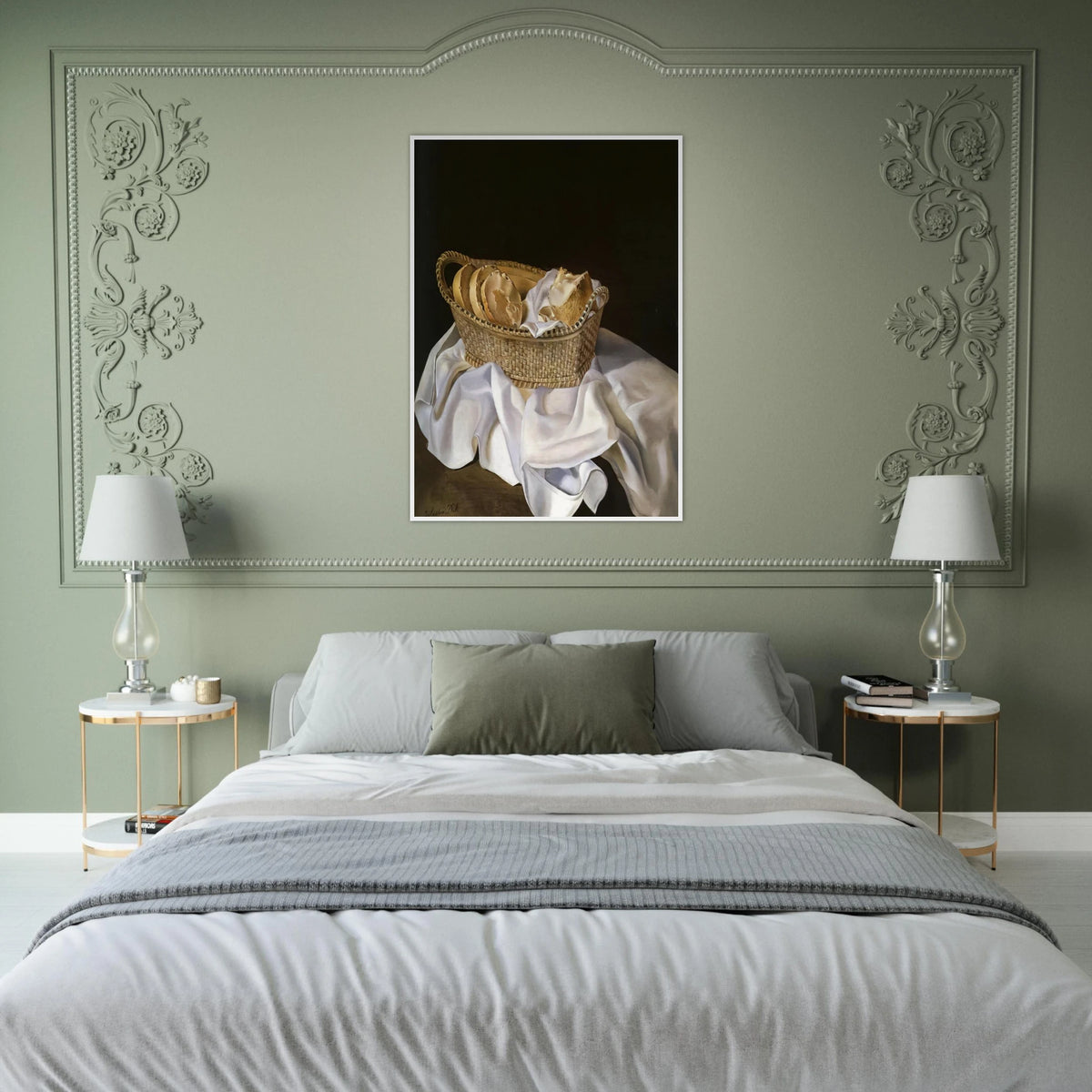 THE BASKET OF BREAD Framed Poster | Salvador Dali Framed Prints Wall Art | Salvador Dali Store