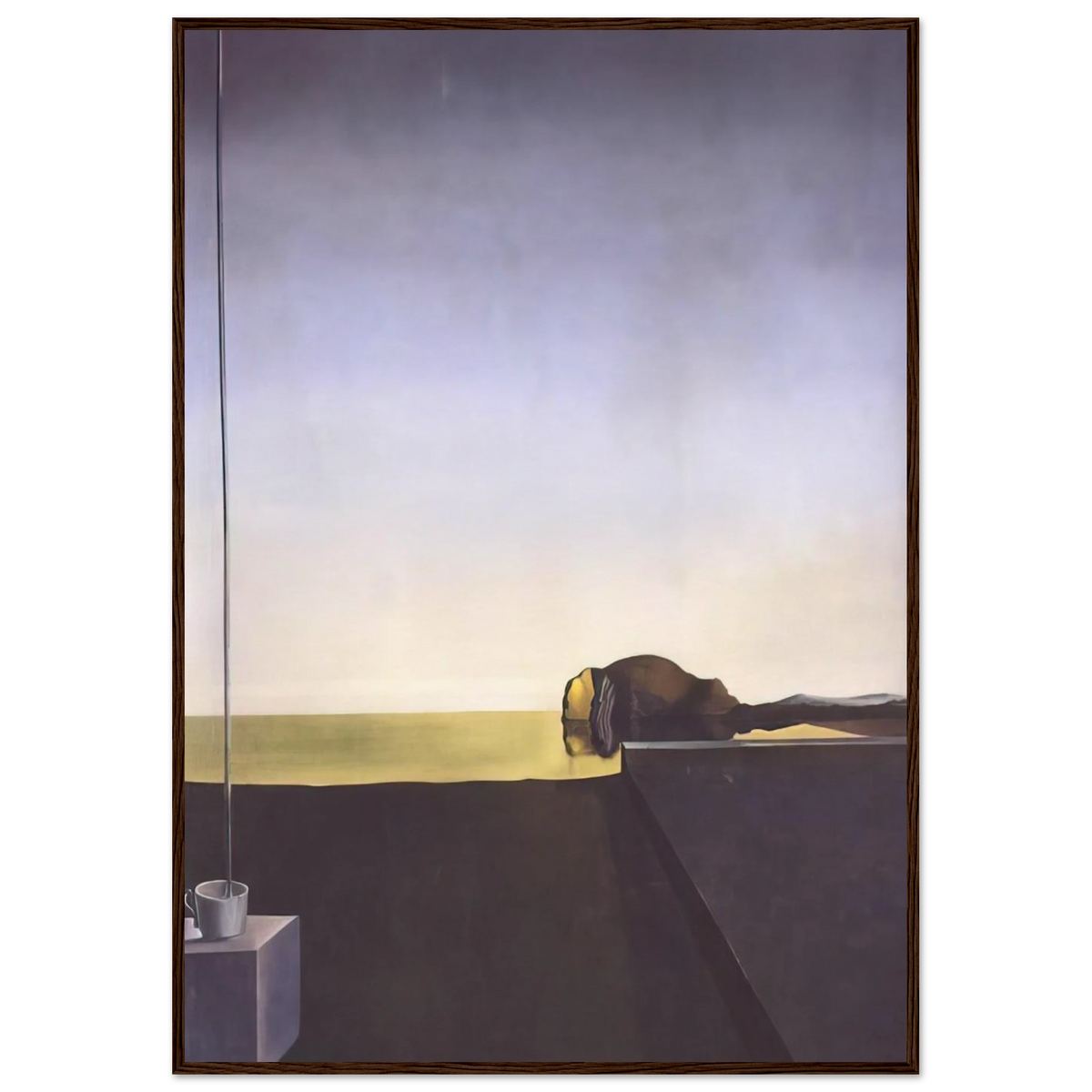 THE TRUE PAINTING OF THE ISLE OF THE DEAD BY ARNOLD B%C3%B6CKLIN AT THE HOUR OF THE ANGELUS Framed Poster | Salvador Dali Framed Prints Wall Art | Salvador Dali Store