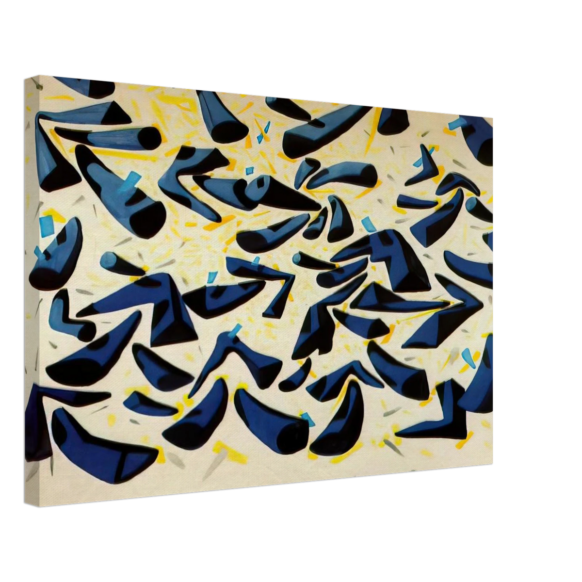 BLUE HORNS DESIGN FOR A SCARF Canvas | Salvador Dali Canvas | Salvador Dali Store