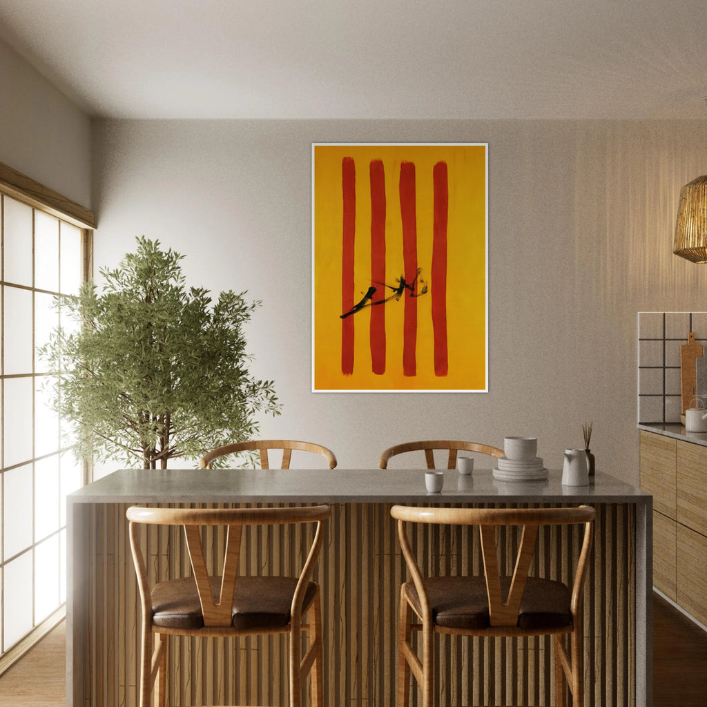 THE DALINIAN SENYERA CATALONIAN NATIONAL FLAG Framed Poster | Salvador Dali Framed Prints Wall Art | Salvador Dali Store