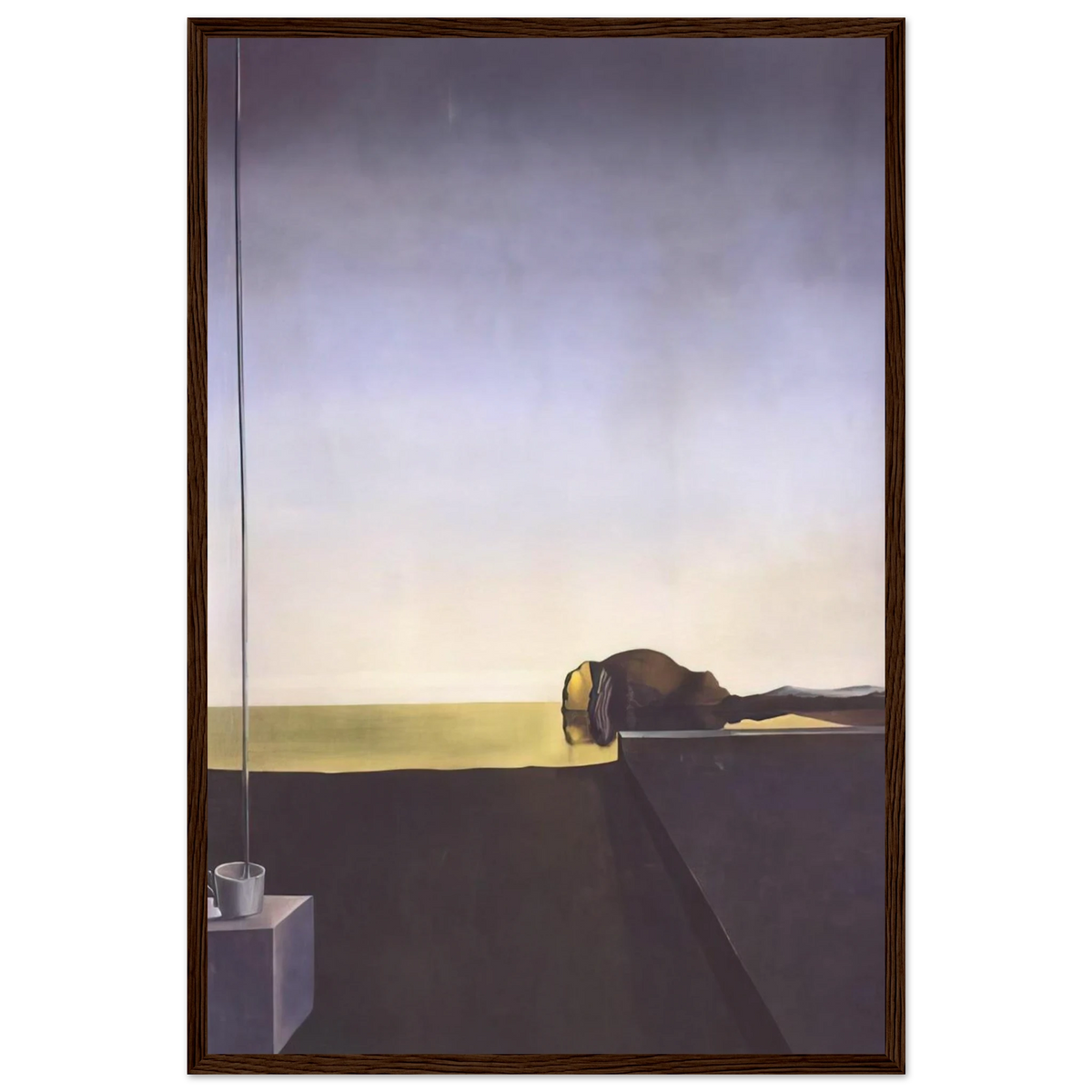THE TRUE PAINTING OF THE ISLE OF THE DEAD BY ARNOLD B%C3%B6CKLIN AT THE HOUR OF THE ANGELUS Framed Poster | Salvador Dali Framed Prints Wall Art | Salvador Dali Store