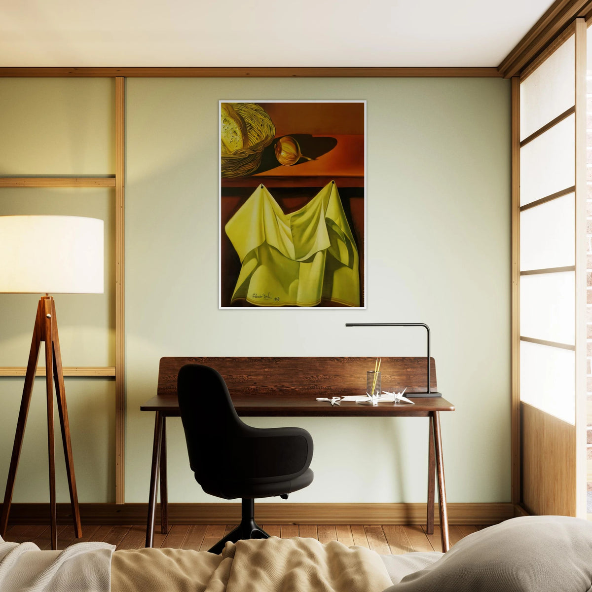UNTITLED STILL LIFE WITH WHITE CLOTH Framed Poster | Salvador Dali Framed Prints Wall Art | Salvador Dali Store