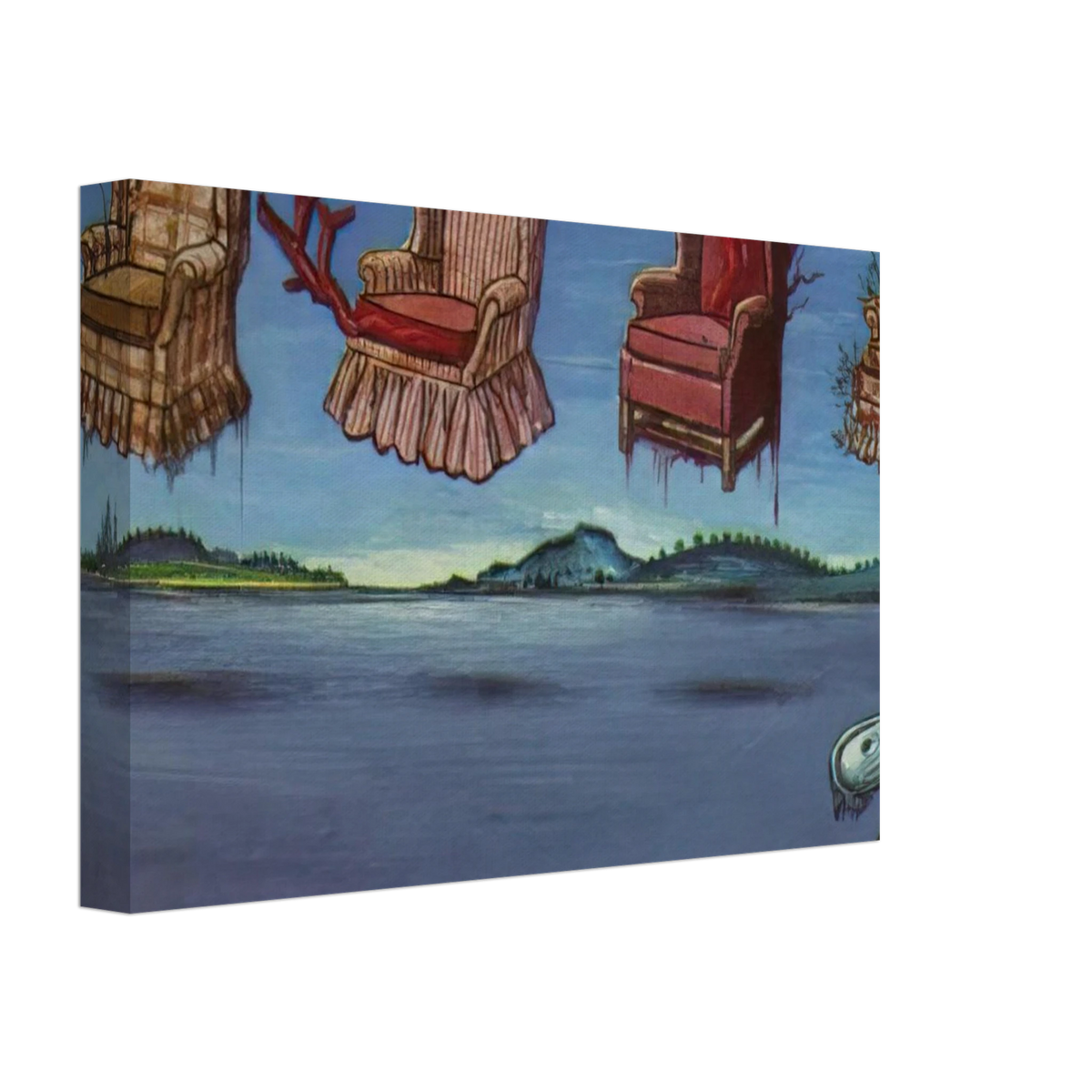 FOUR ARMCHAIRS IN THE SKY Canvas | Salvador Dali Canvas | Salvador Dali Store