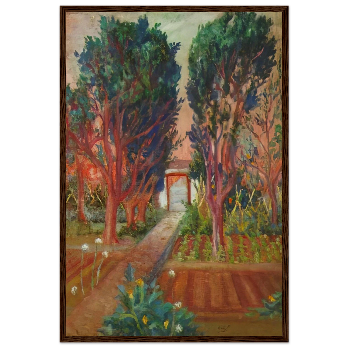 THE VEGETABLE GARDEN OF LLANER Framed Poster | Salvador Dali Framed Prints Wall Art | Salvador Dali Store
