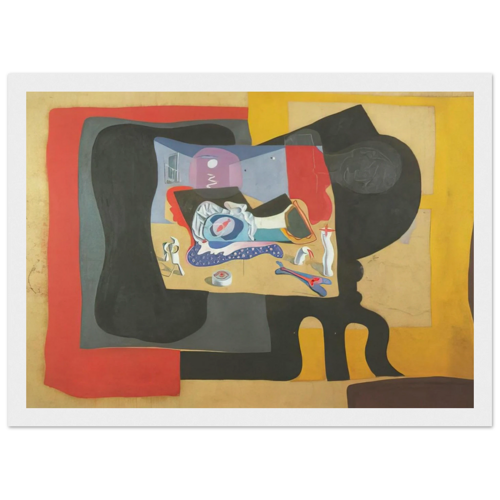 STILL LIFE WITH MOONIGHT Framed Poster | Salvador Dali Framed Prints Wall Art | Salvador Dali Store