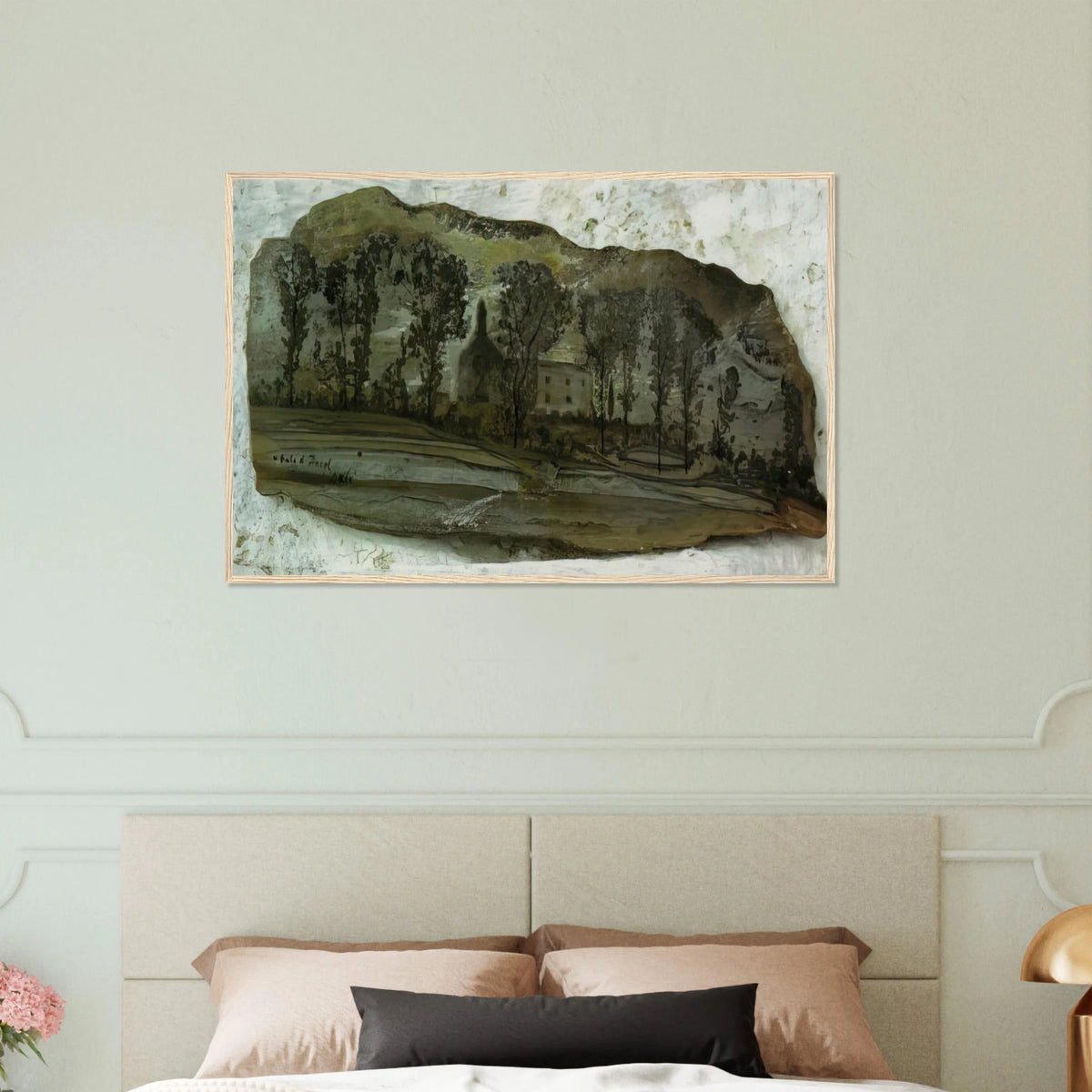 VIEW OF PUBOL Framed Poster | Salvador Dali Framed Prints Wall Art | Salvador Dali Store
