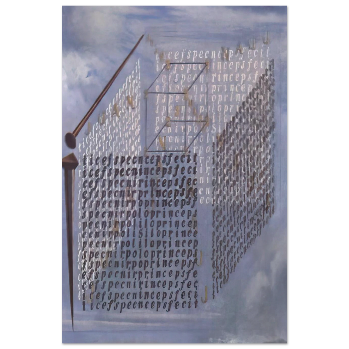 A PROPOS OF THE TREATISE ON CUBIC FORM BY JUAN DE HERRERA Poster | Salvador Dali Poster | Salvador Dali Store