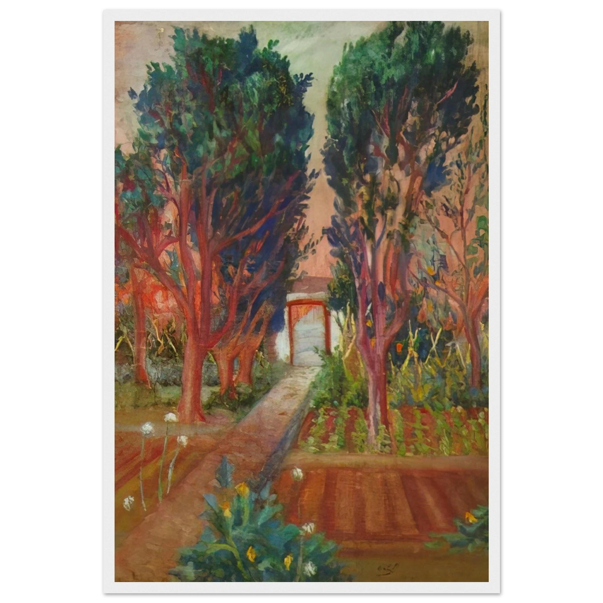 THE VEGETABLE GARDEN OF LLANER Framed Poster | Salvador Dali Framed Prints Wall Art | Salvador Dali Store