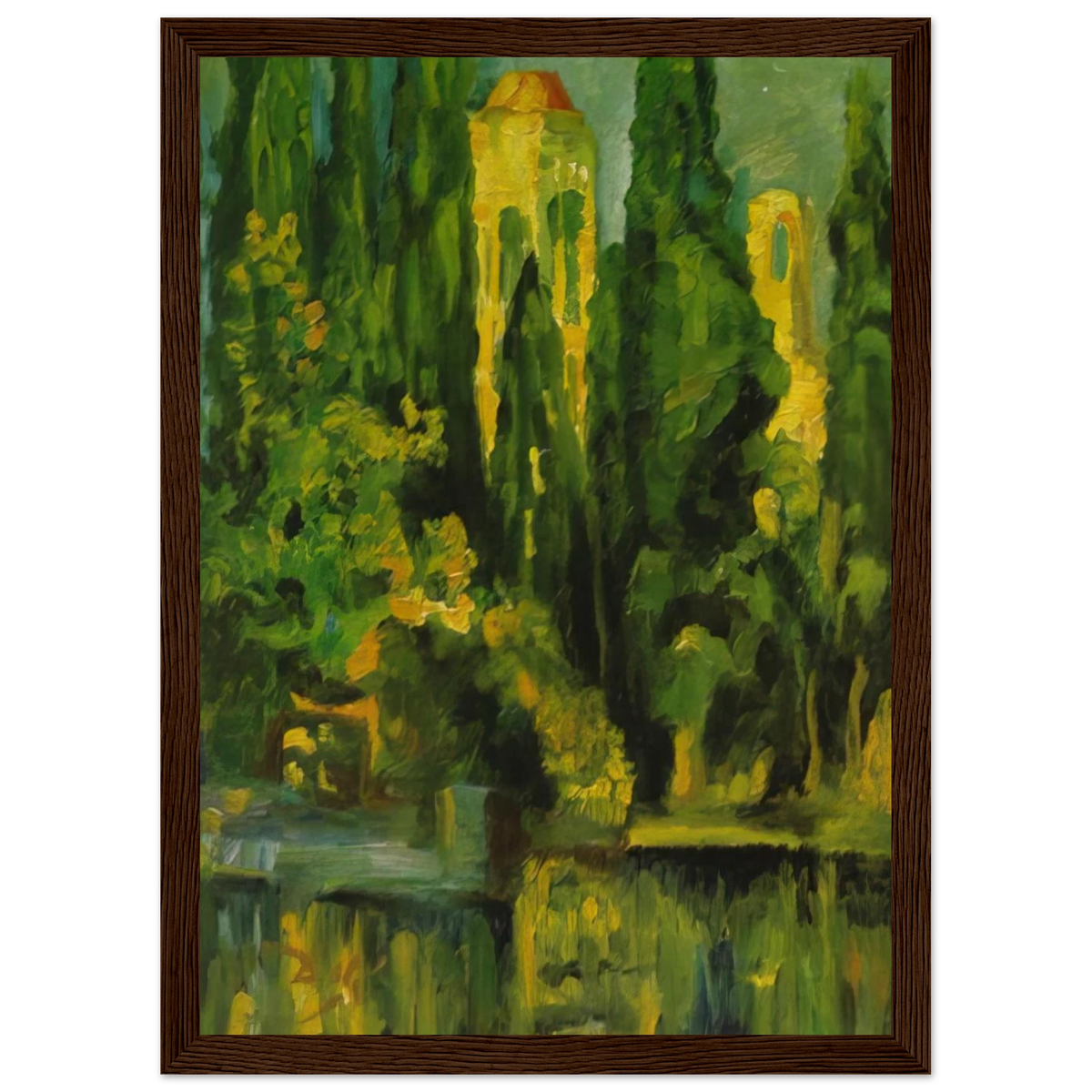 VILABERTRIN CHURCH TOWER 1919 Framed Poster | Salvador Dali Framed Prints Wall Art | Salvador Dali Store