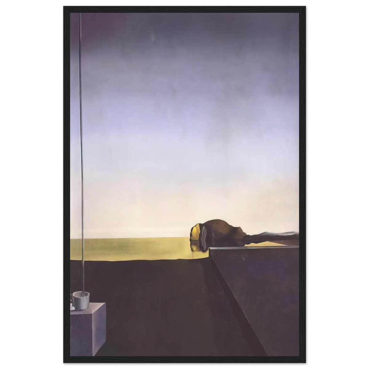 THE TRUE PAINTING OF THE ISLE OF THE DEAD BY ARNOLD B%C3%B6CKLIN AT THE HOUR OF THE ANGELUS Framed Poster | Salvador Dali Framed Prints Wall Art | Salvador Dali Store