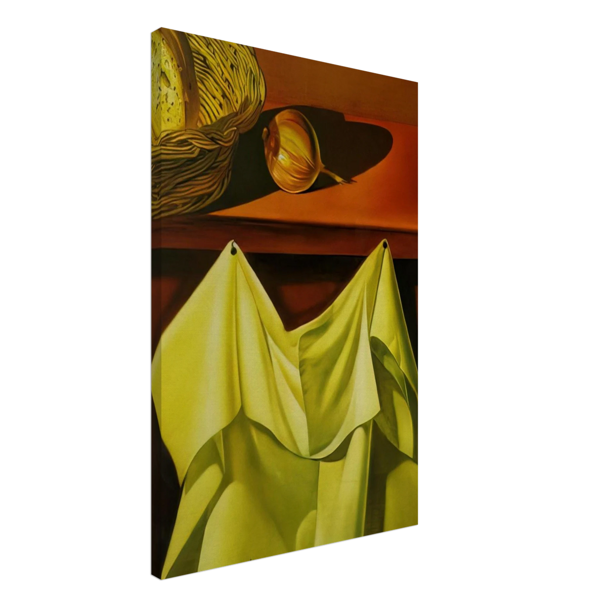 UNTITLED STILL LIFE WITH WHITE CLOTH Canvas | Salvador Dali Canvas | Salvador Dali Store
