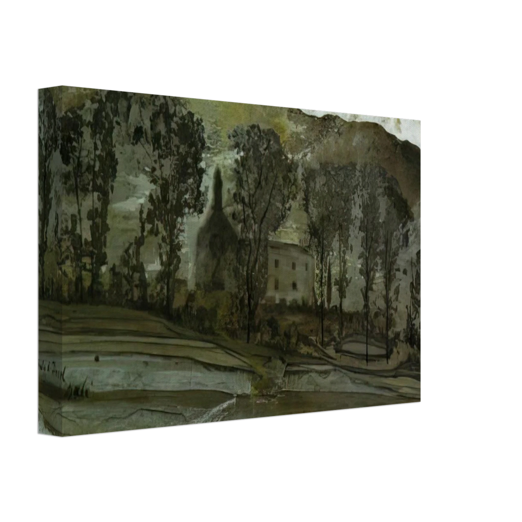 VIEW OF PUBOL Canvas | Salvador Dali Canvas | Salvador Dali Store