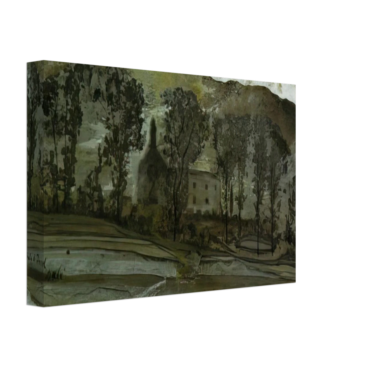VIEW OF PUBOL Canvas | Salvador Dali Canvas | Salvador Dali Store