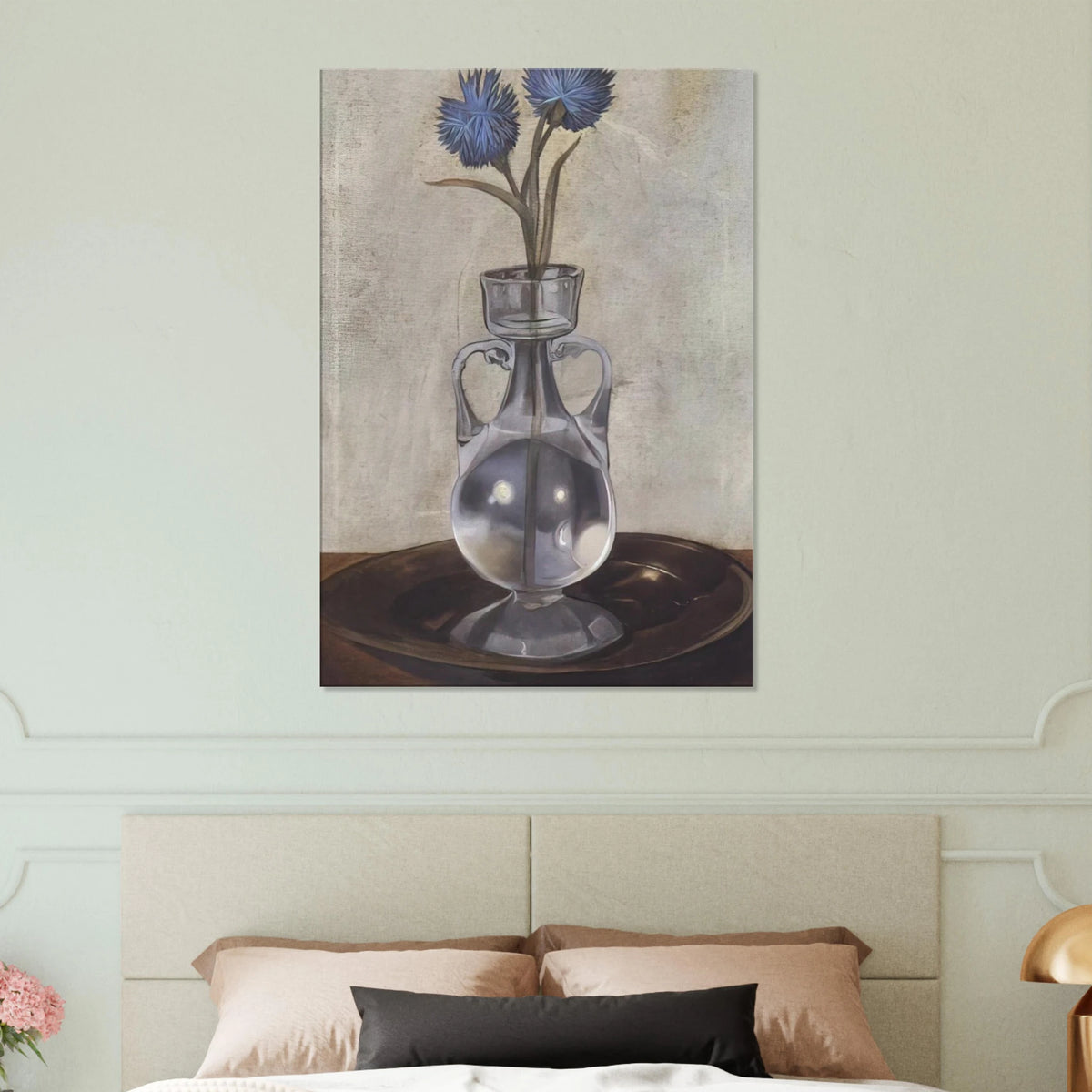 THE VASE OF CORNFLOWERS Canvas | Salvador Dali Canvas | Salvador Dali Store