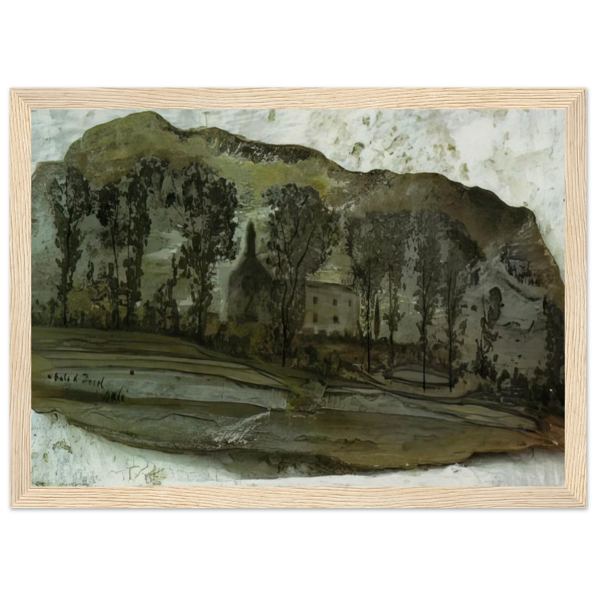 VIEW OF PUBOL Framed Poster | Salvador Dali Framed Prints Wall Art | Salvador Dali Store