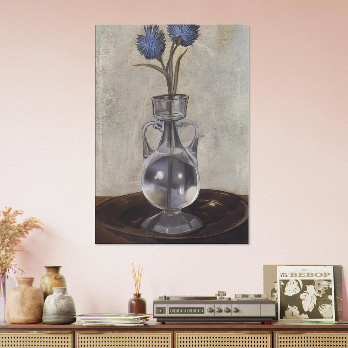 THE VASE OF CORNFLOWERS Canvas | Salvador Dali Canvas | Salvador Dali Store
