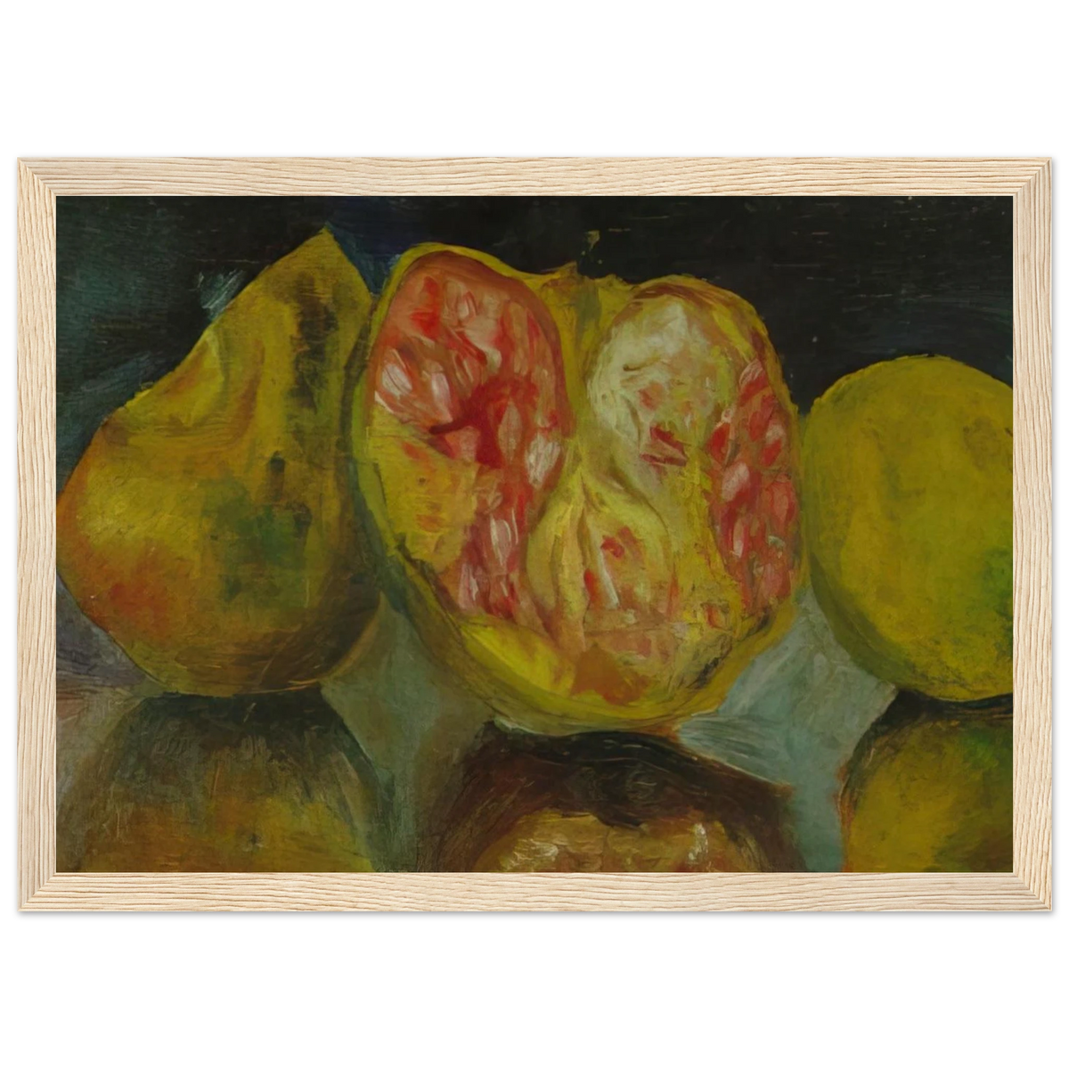 STILL LIFE POMEGRANATES Framed Poster | Salvador Dali Framed Prints Wall Art | Salvador Dali Store