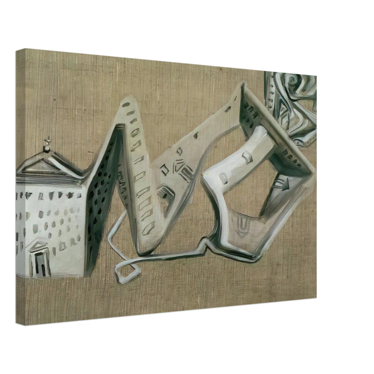 ARCHITECTURAL CONTORTION OF EL ESCORIAL Canvas | Salvador Dali Canvas | Salvador Dali Store